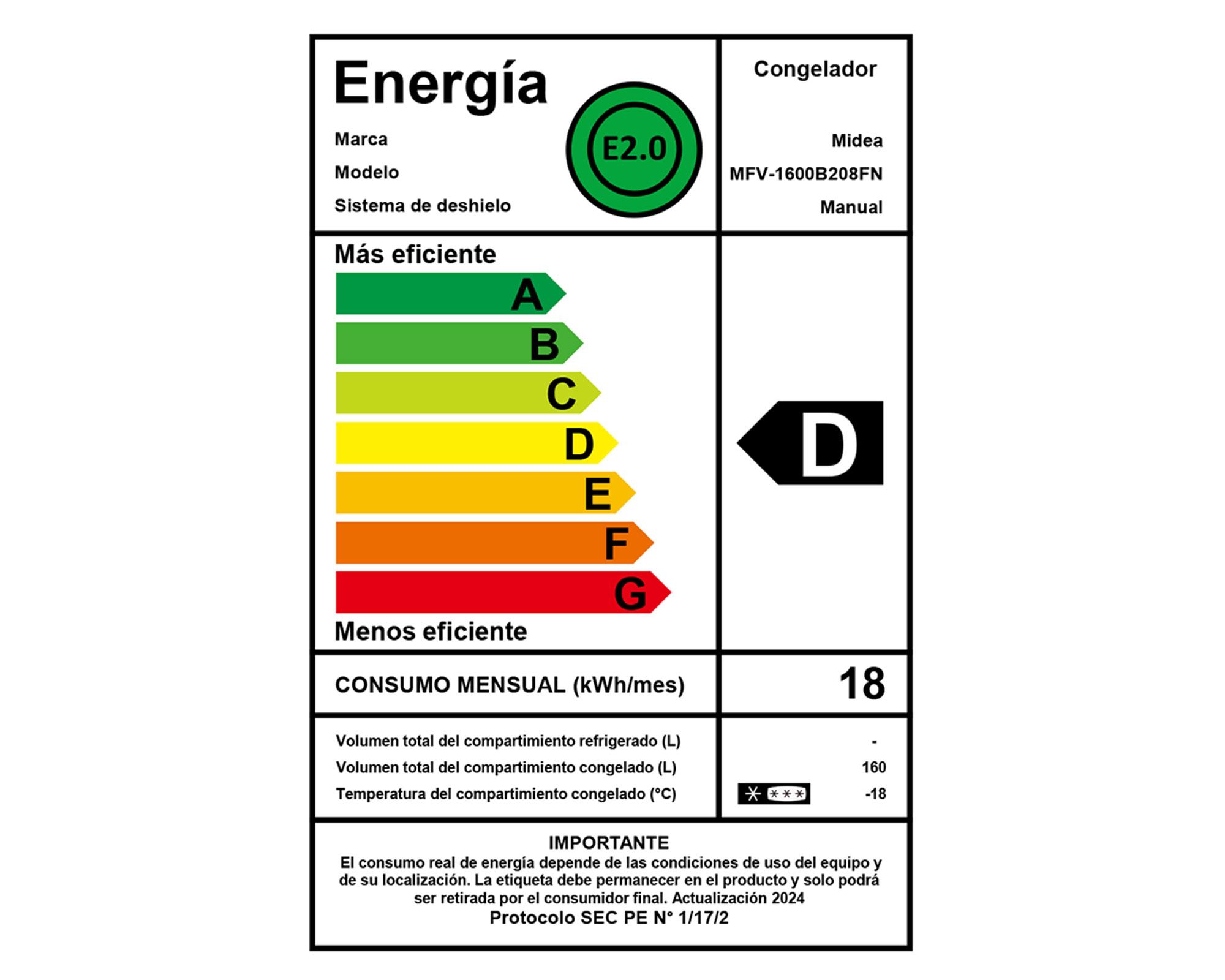 Freezer vertical 160 litros MFV-1600B blanco Midea-4