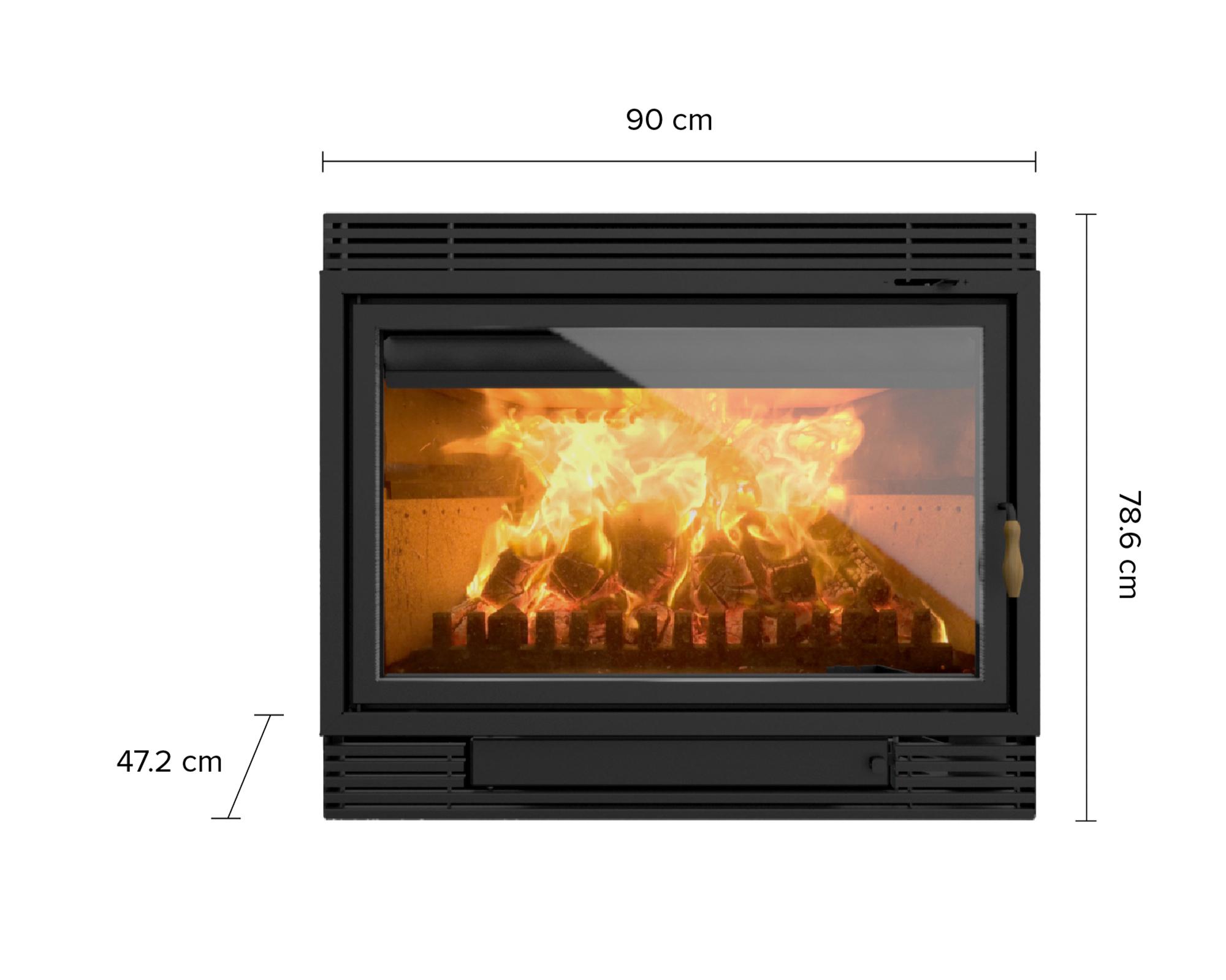 Chimenea a leña 850 negro 27kW-4