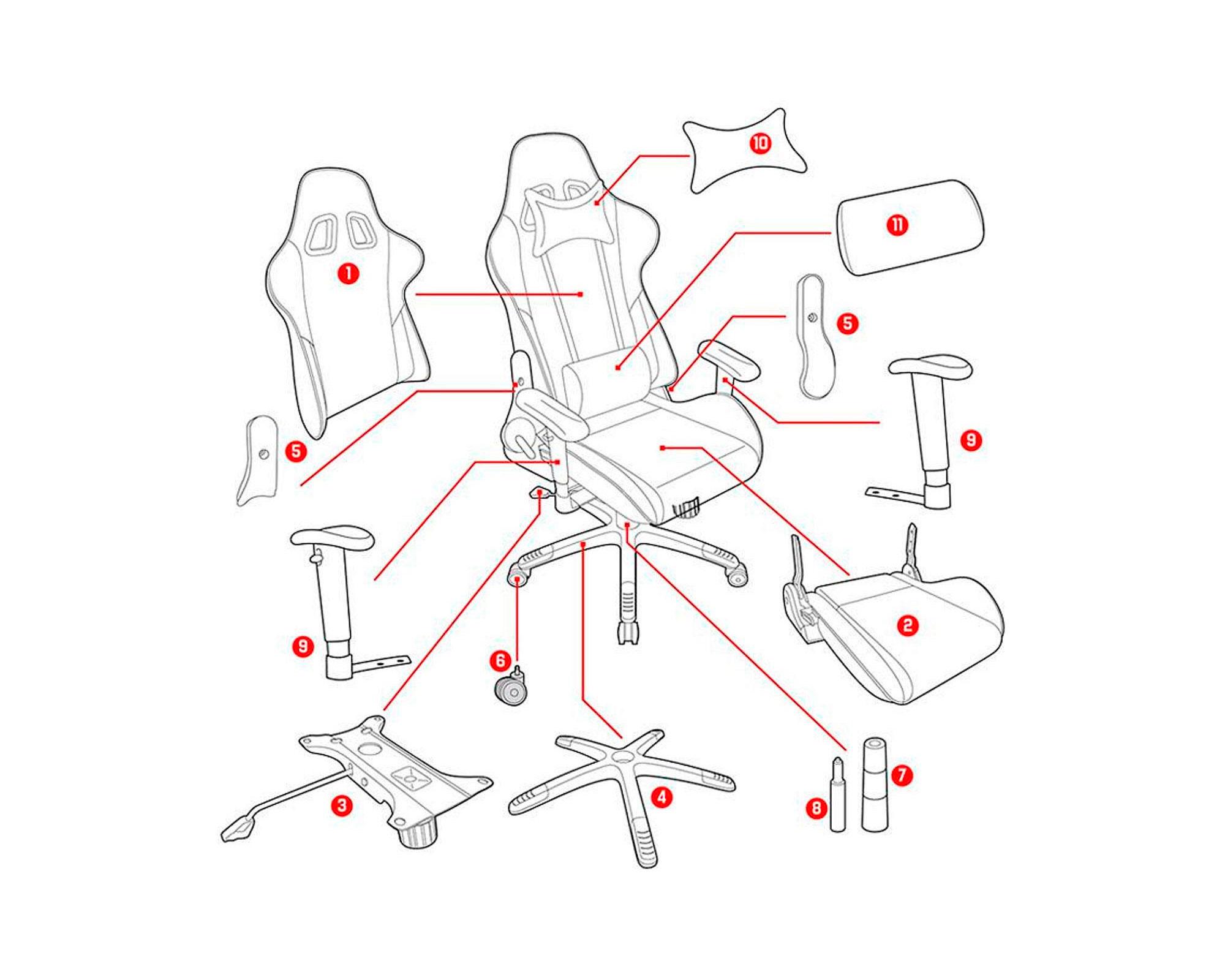 Silla gamer Stratos azul NjoyTech-6