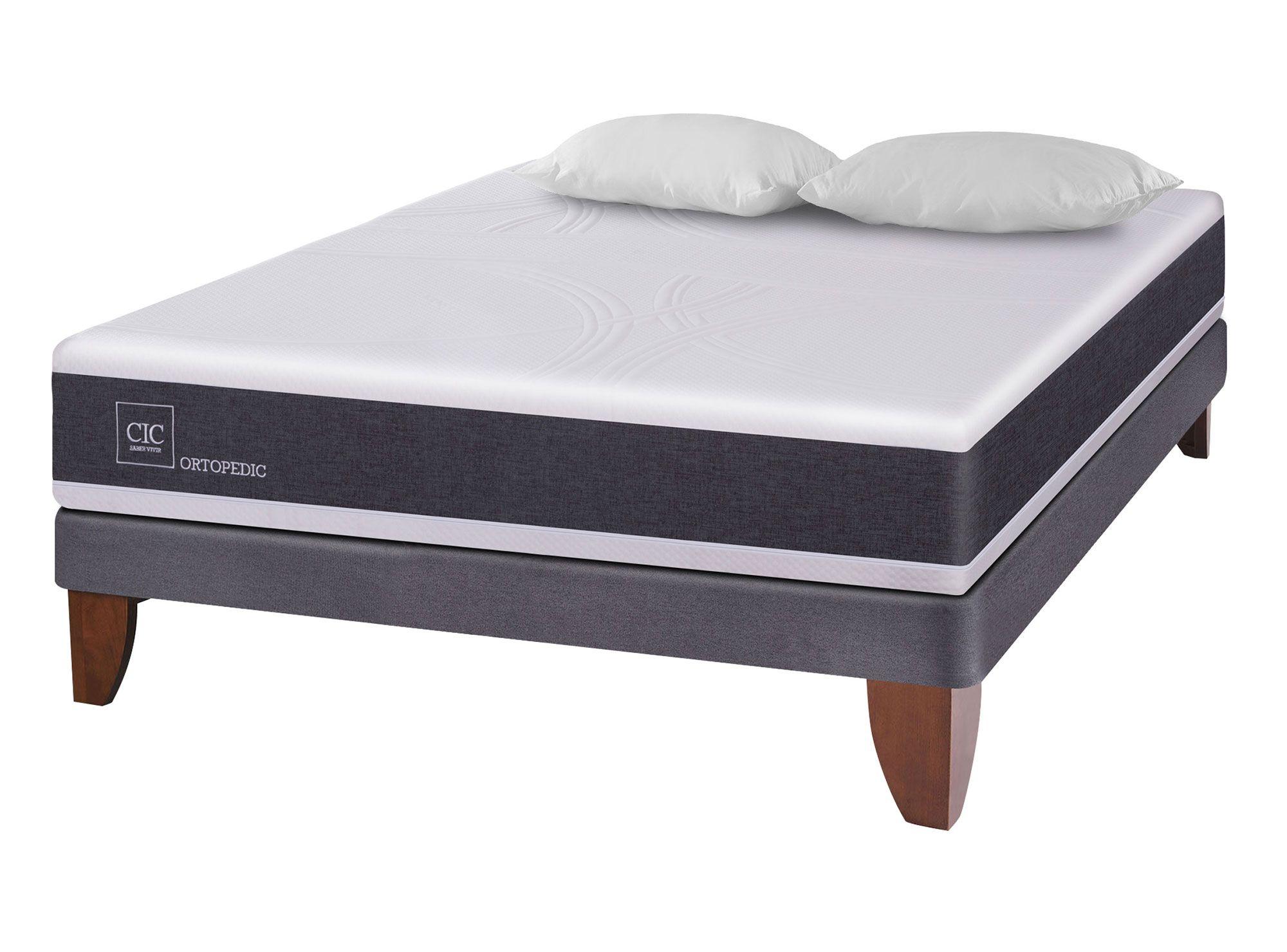 Cama europea 2 plazas Ortopedic + almohadas Cic-0