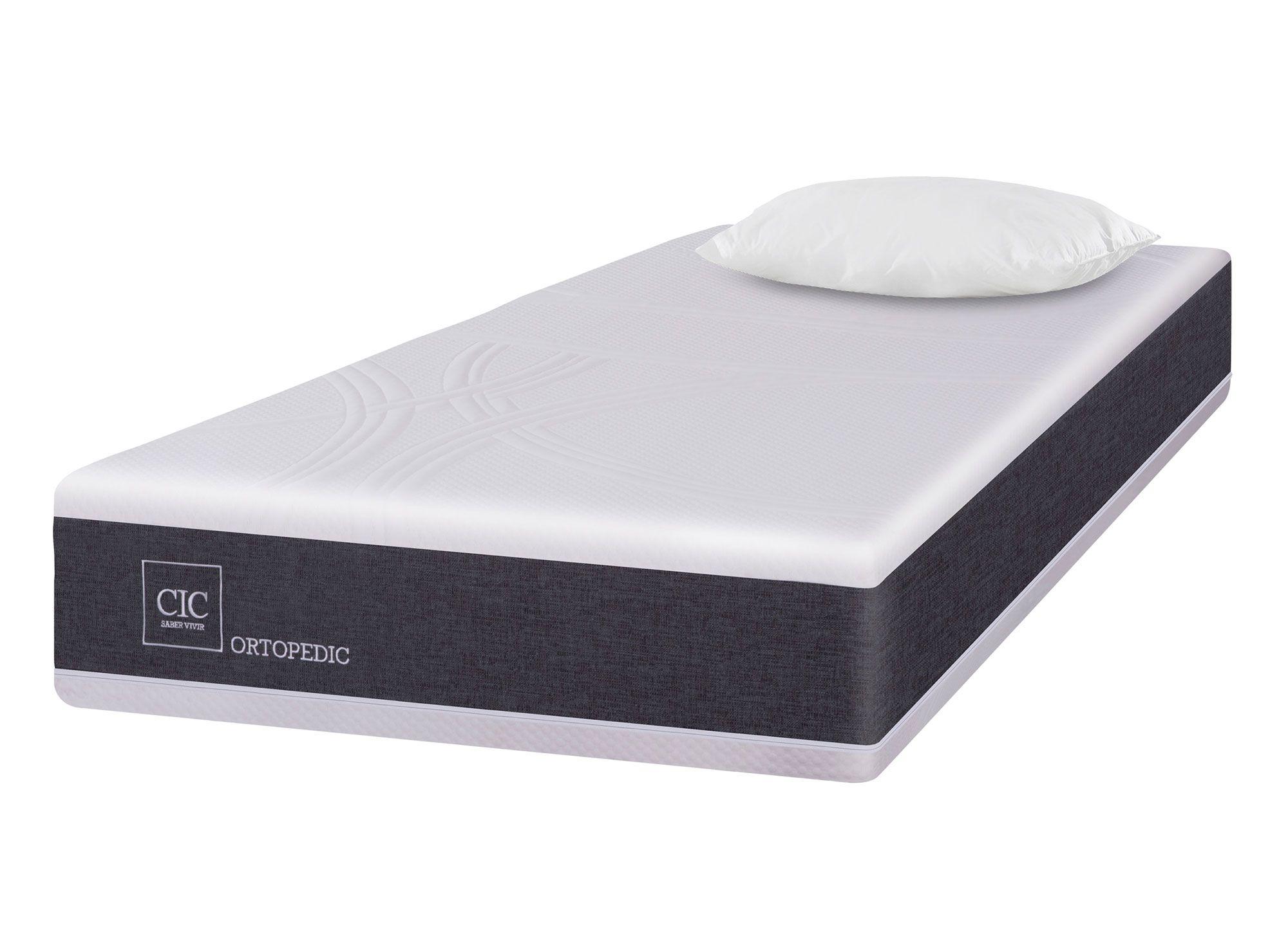 Colchón 1 plaza x 190 cm Ortopedic + almohada Cic-1