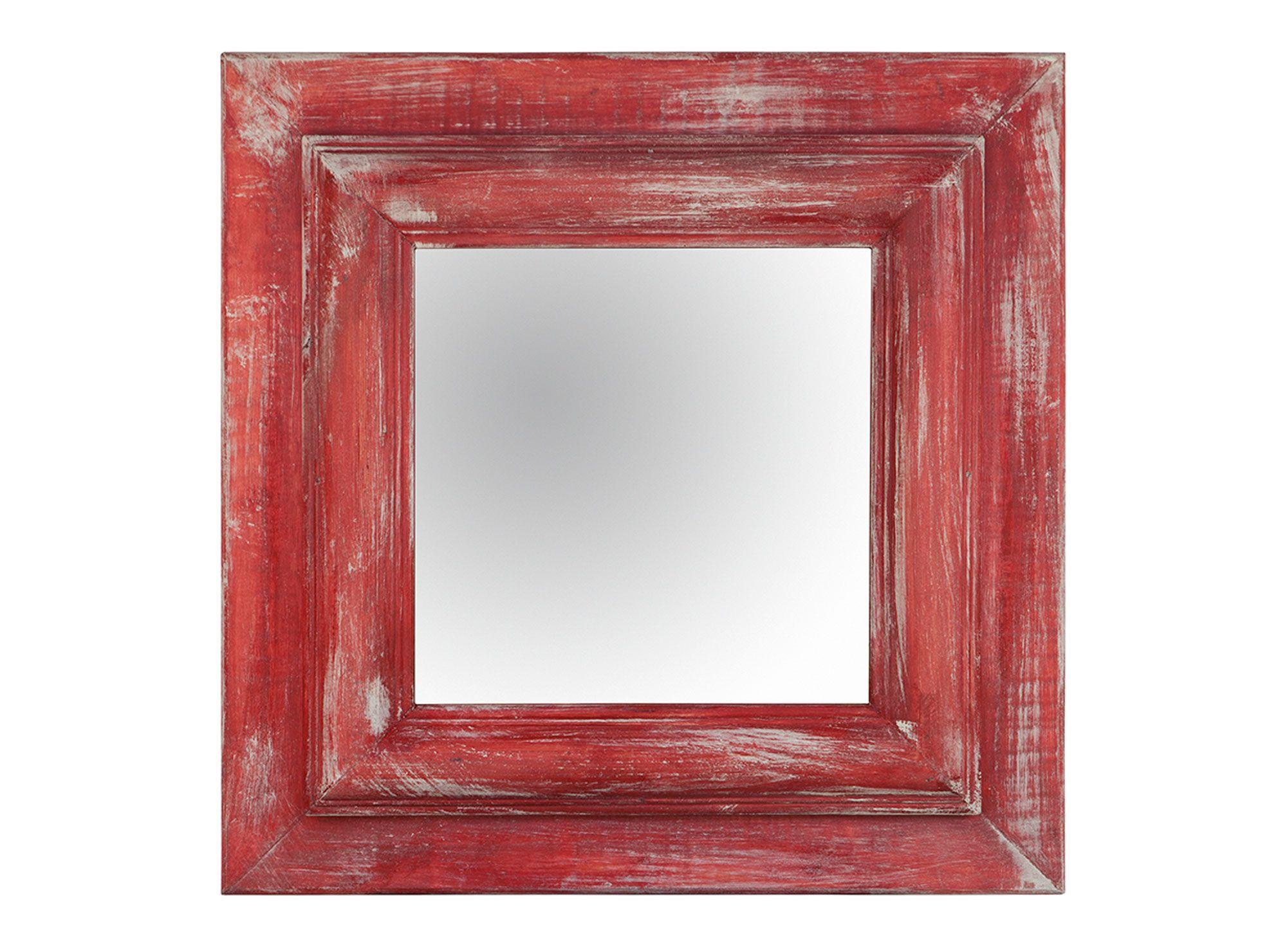 Espejo 45x45 cm Vichuquen rojo Decoartesano-0