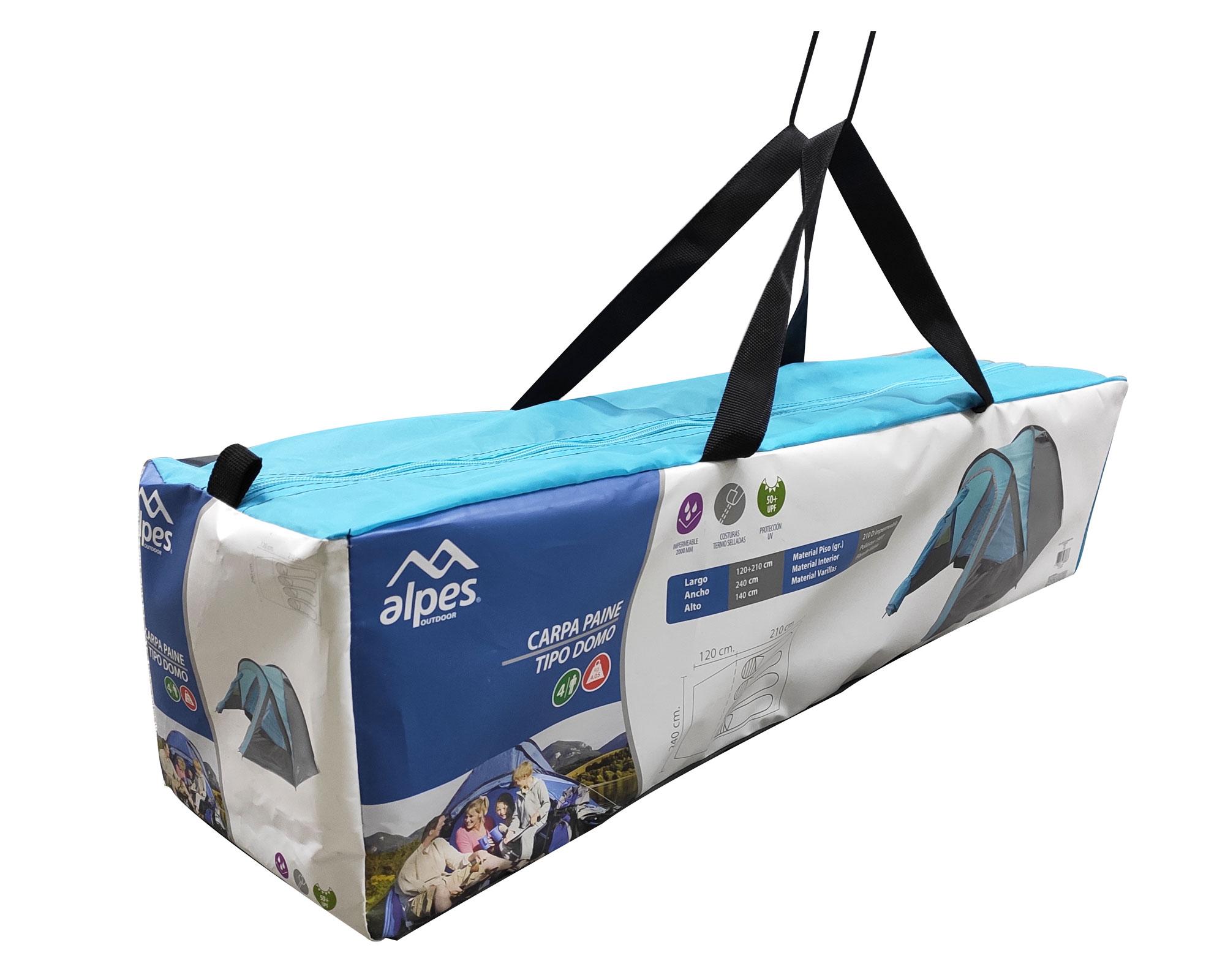 Carpa 4 personas Dome Paine azul Alpes.-2