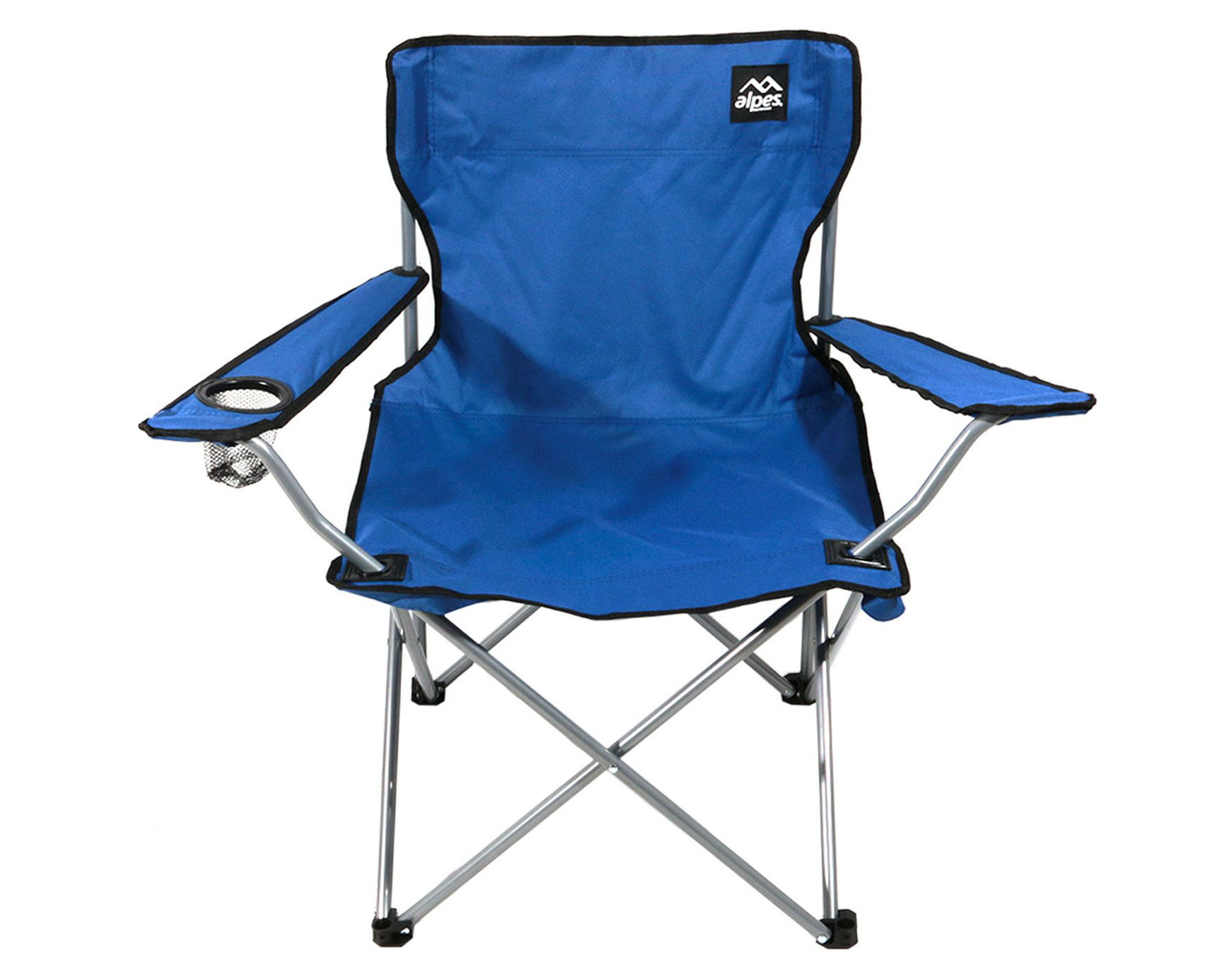 Silla camping apoyabrazos azul Alpes-0