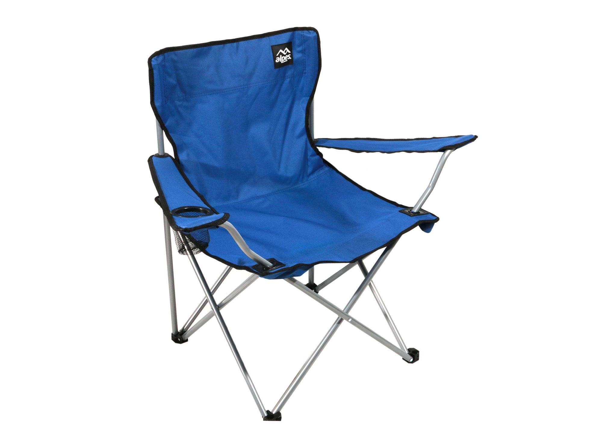 Silla camping apoyabrazos azul Alpes-1