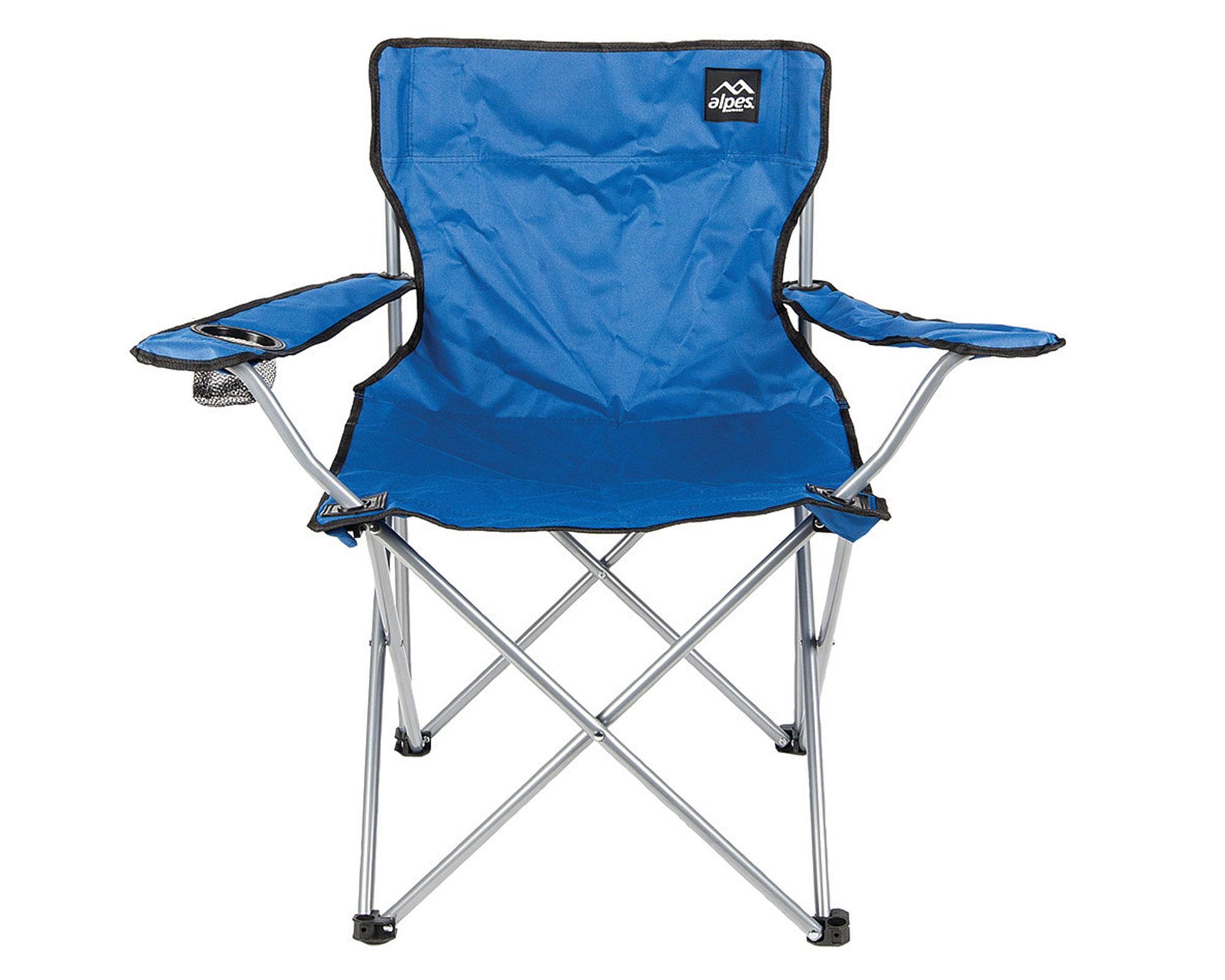 Silla camping apoyabrazos azul Alpes-4