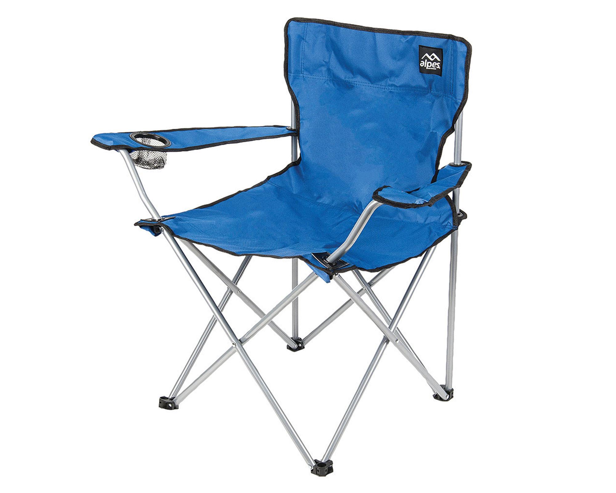 Silla camping apoyabrazos azul Alpes-3