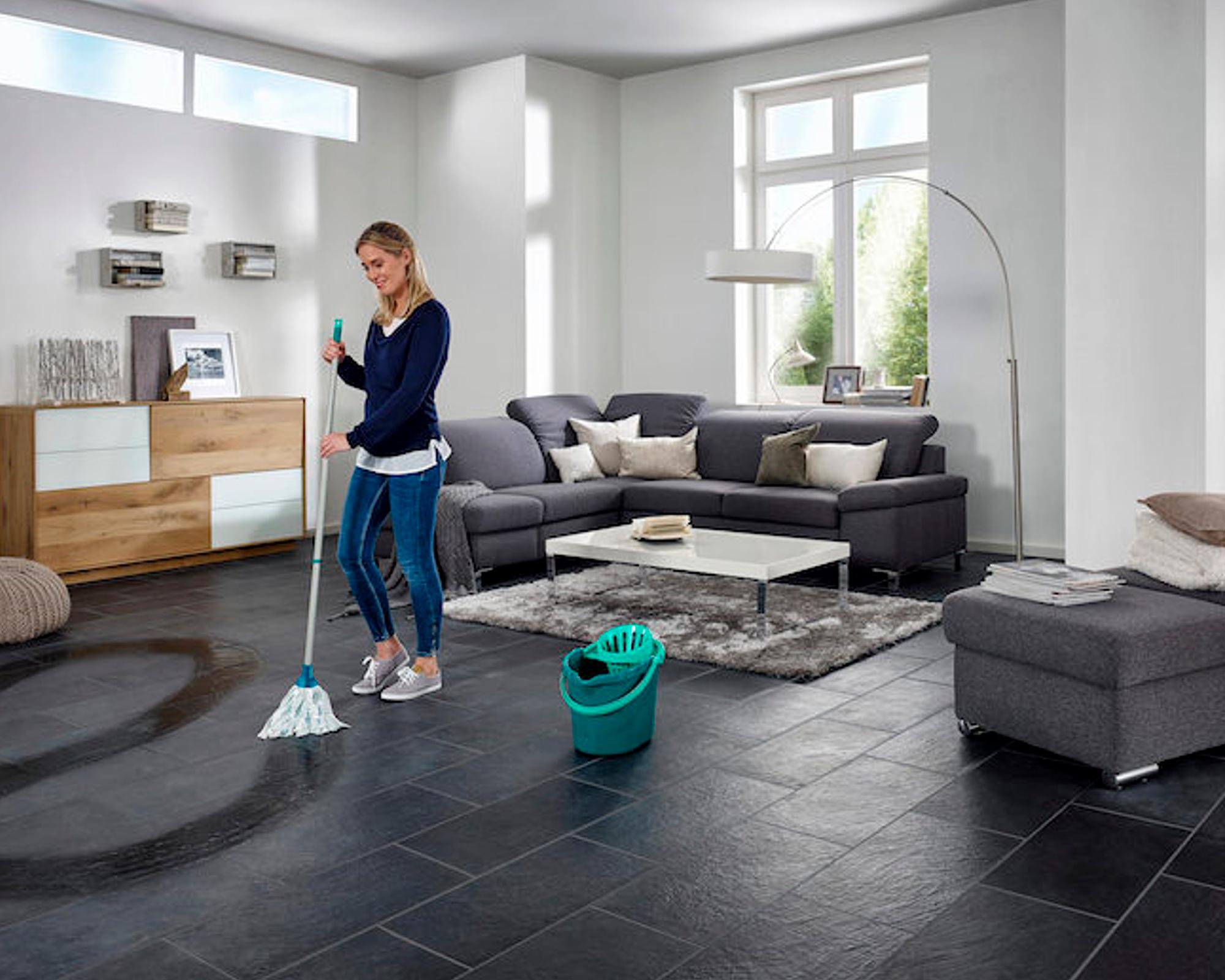 Balde + mopa Classic verde 12 litros-2