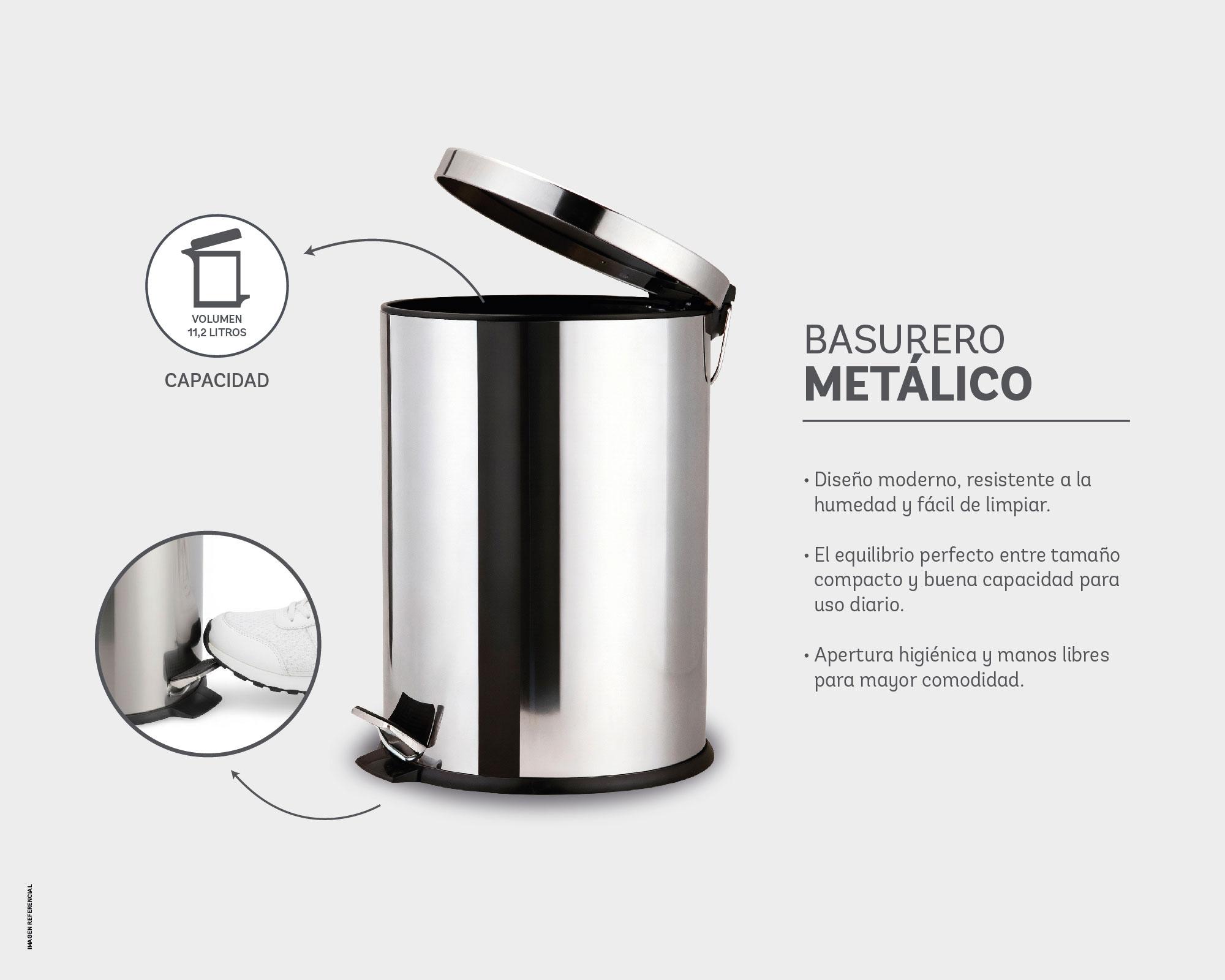 Basurero pedal 11.2 L cierre lento-3
