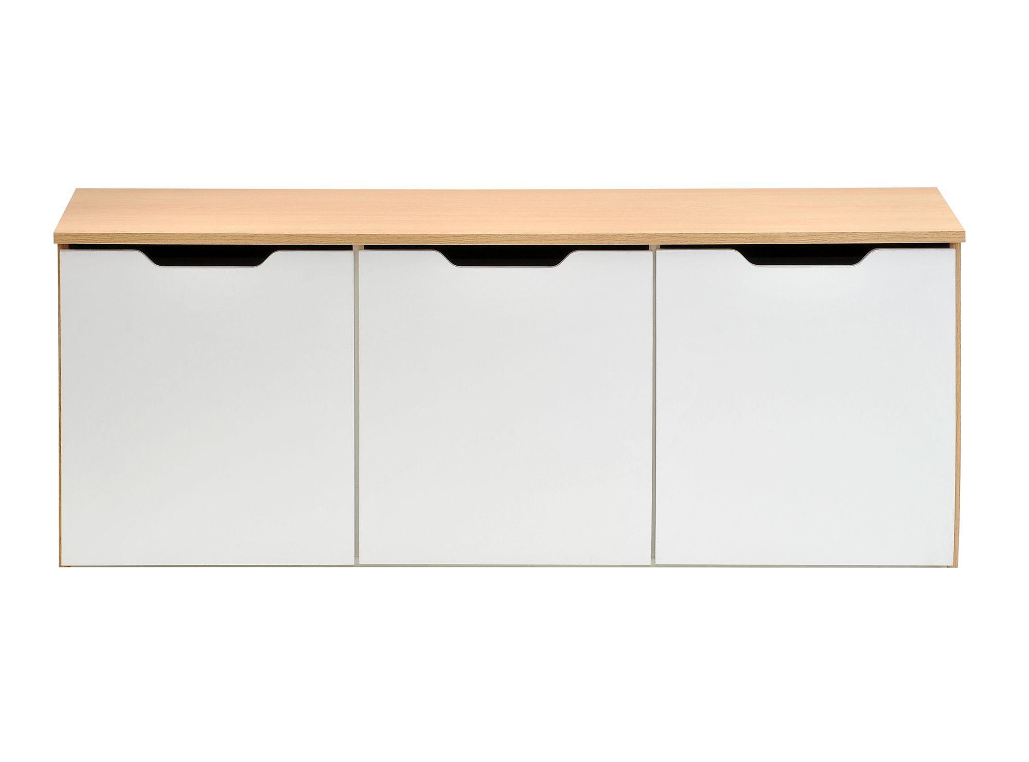 Organizador infantil 3 cajones carvalo/blanco M+Design-0