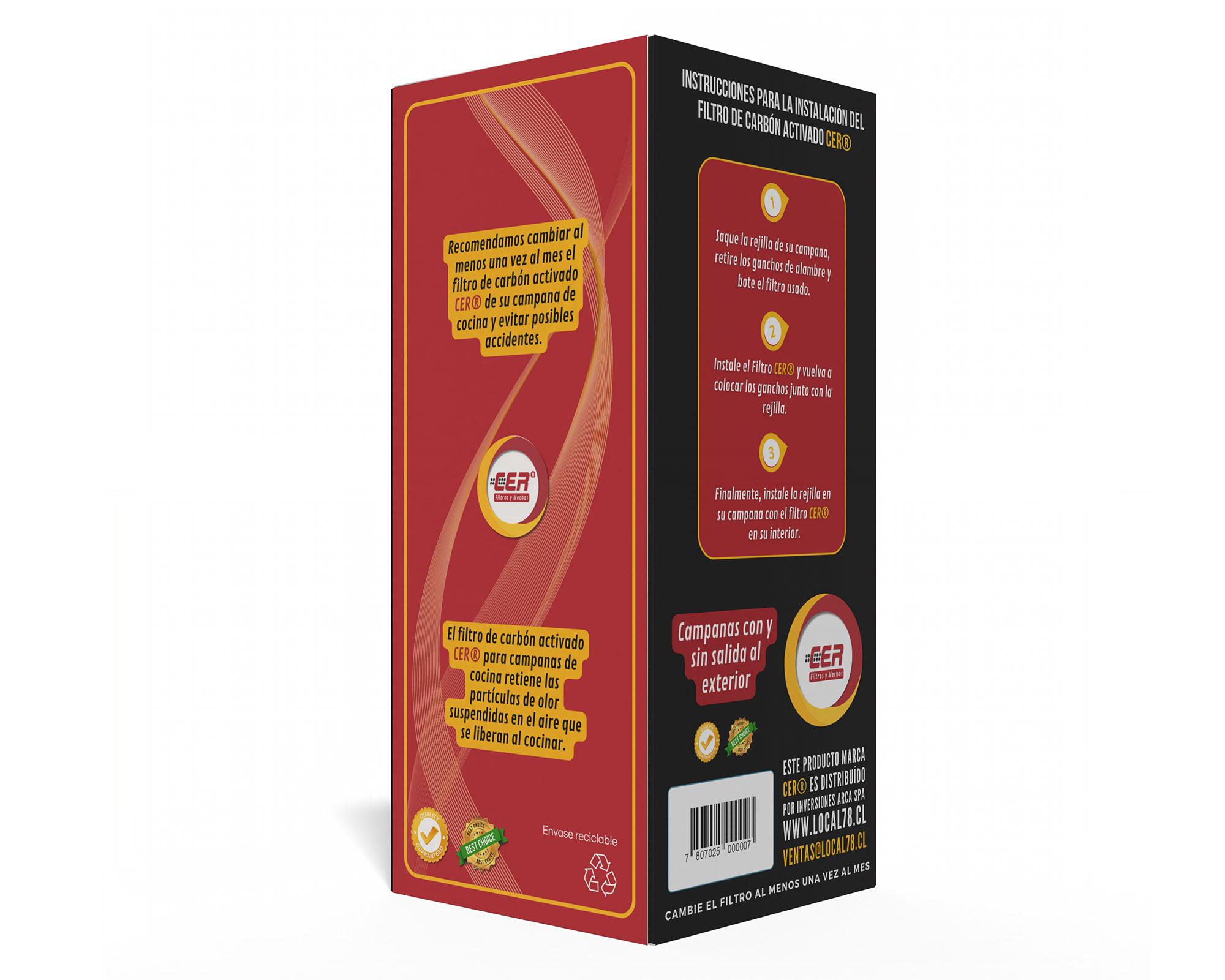 Filtros 52 x 37 cm campanas cocina 4 platos Cer-2