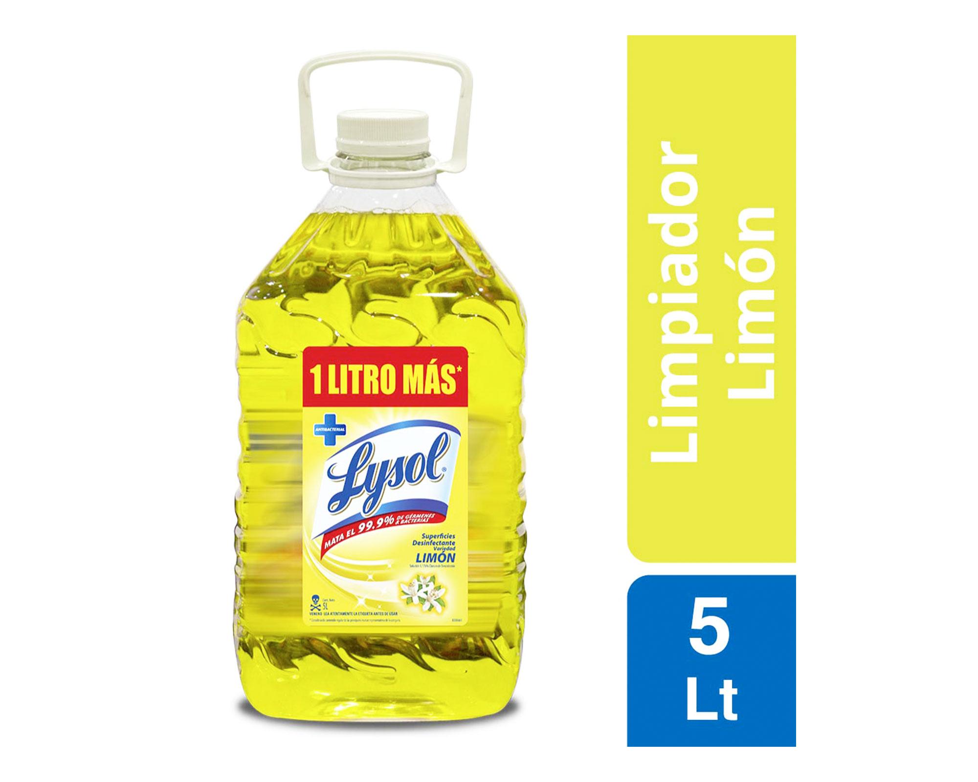 Lysol Limpiador desinfectante diluible 5 litros Limón-0