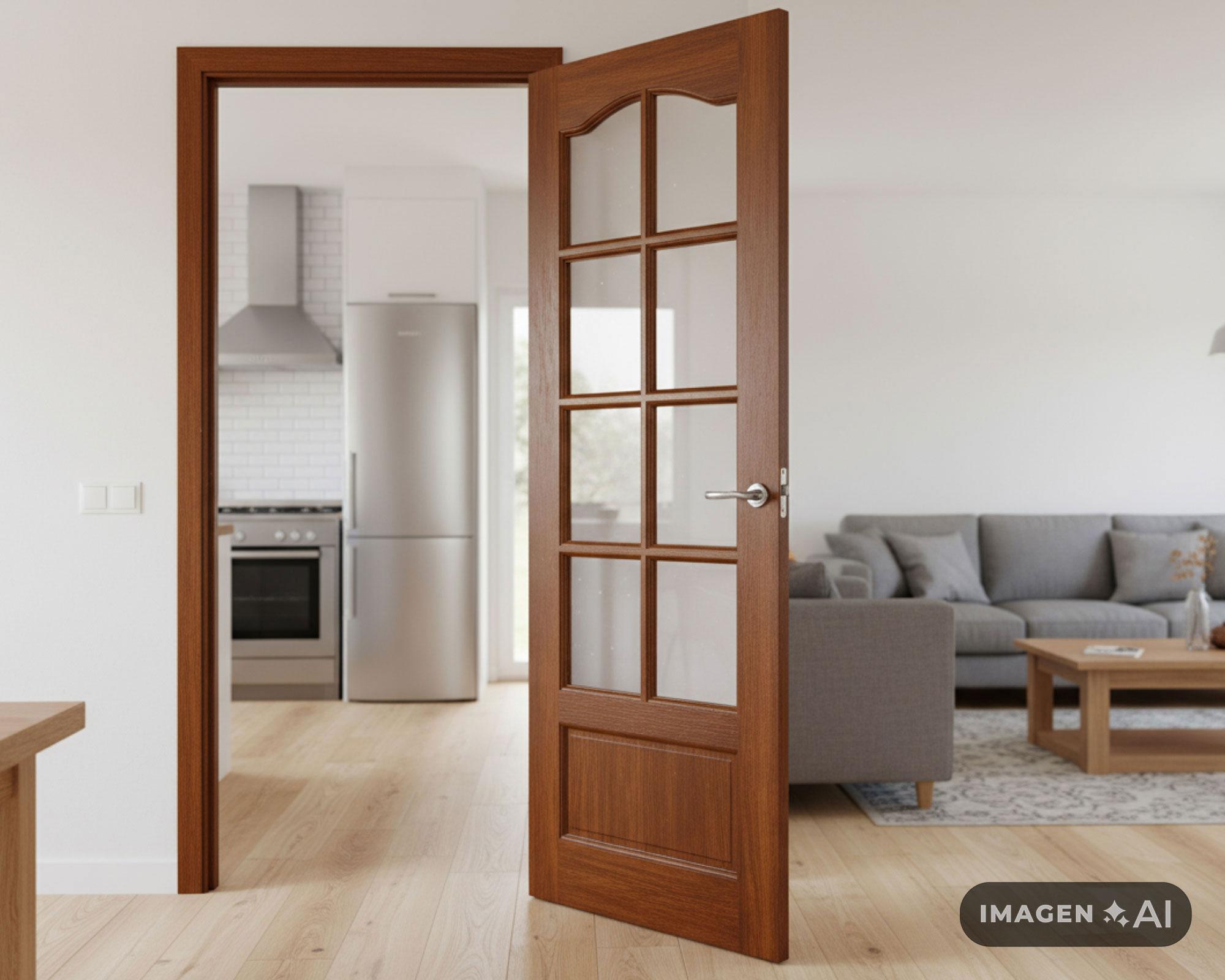 Puerta Pino Radiata Caburga 70x200 cm 8 Vidrios Moldupanel-4