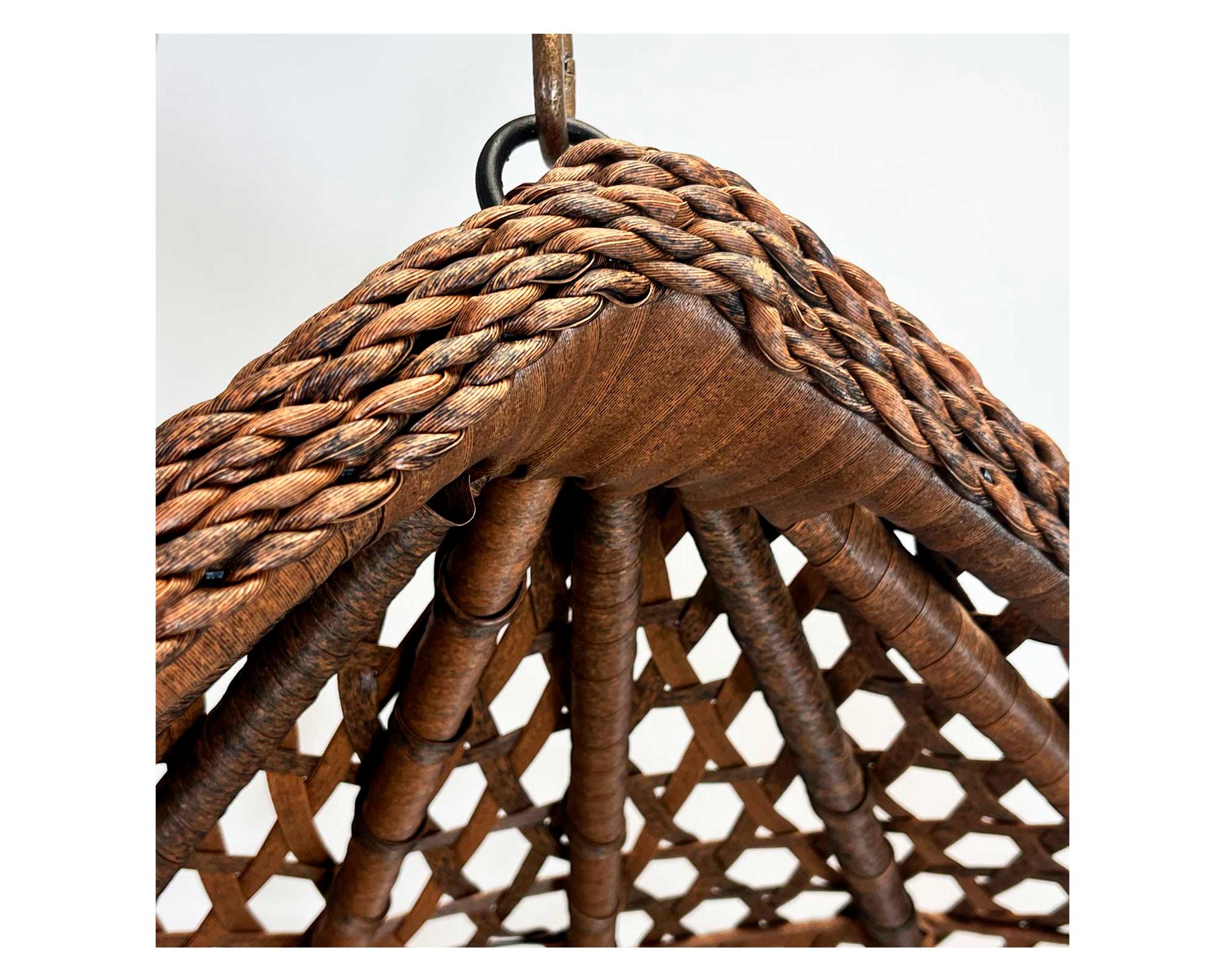 Silla colgante exterior Hawái café oscuro-1