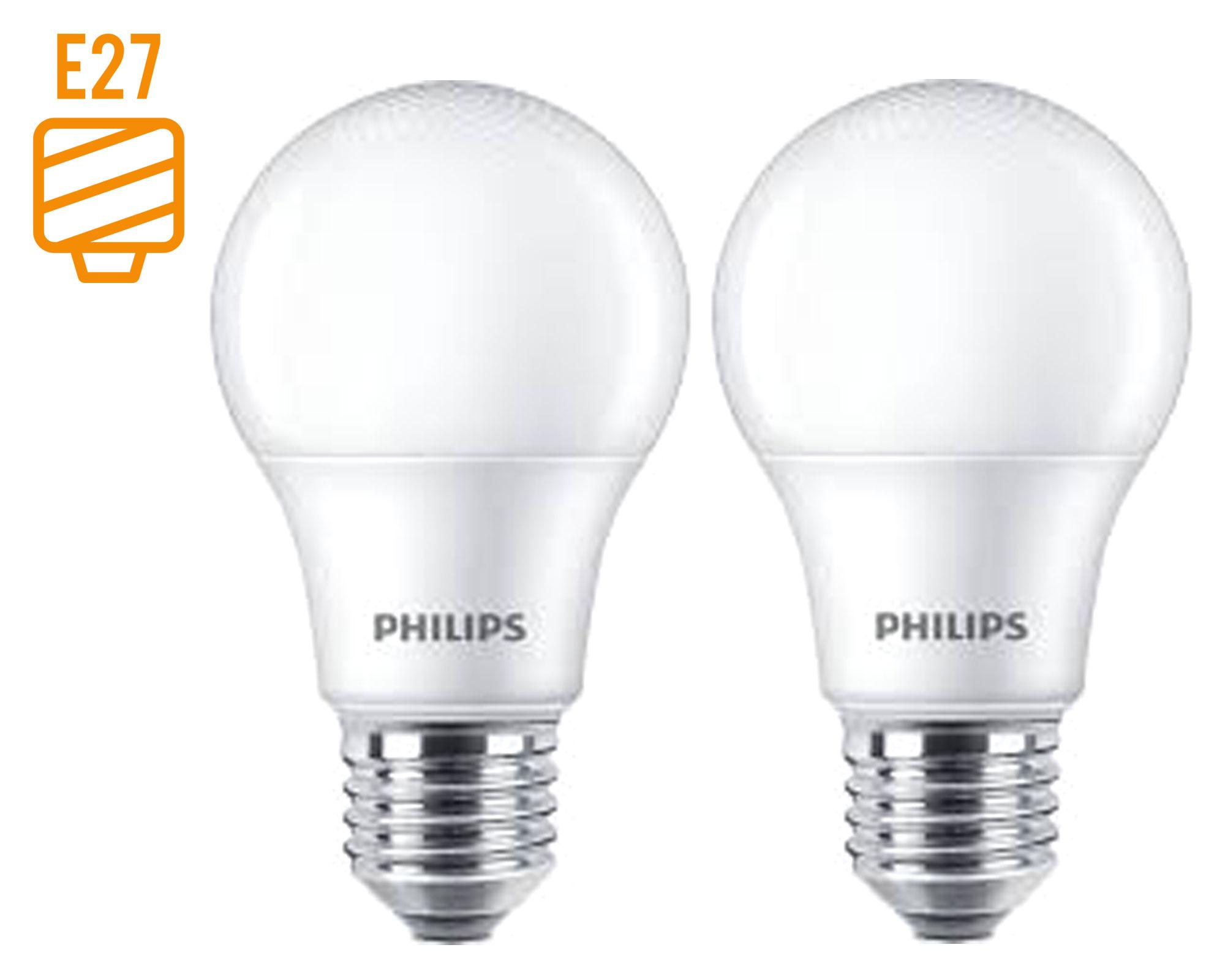 Ampolleta LED 7.5W E27 luz fría 2 unidades Philips-0