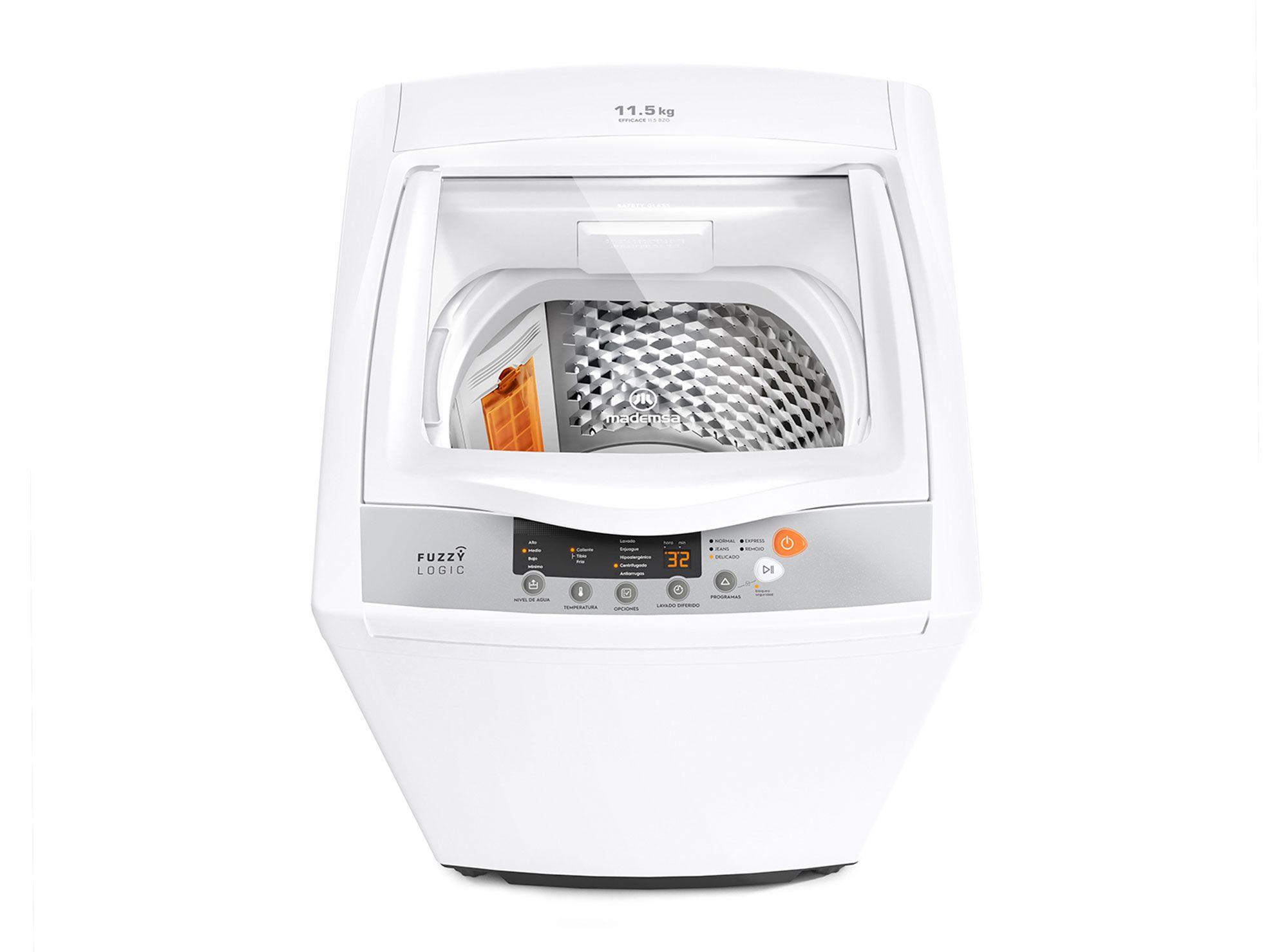 Lavadora carga superior 11,5 kg Efficace 11.5BZG blanco Mademsa-2