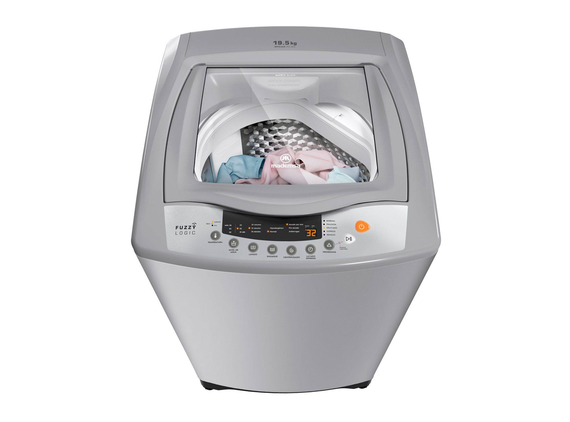 Lavadora carga superior 19,5 kg Efficace 19.5SZG silver Mademsa-3