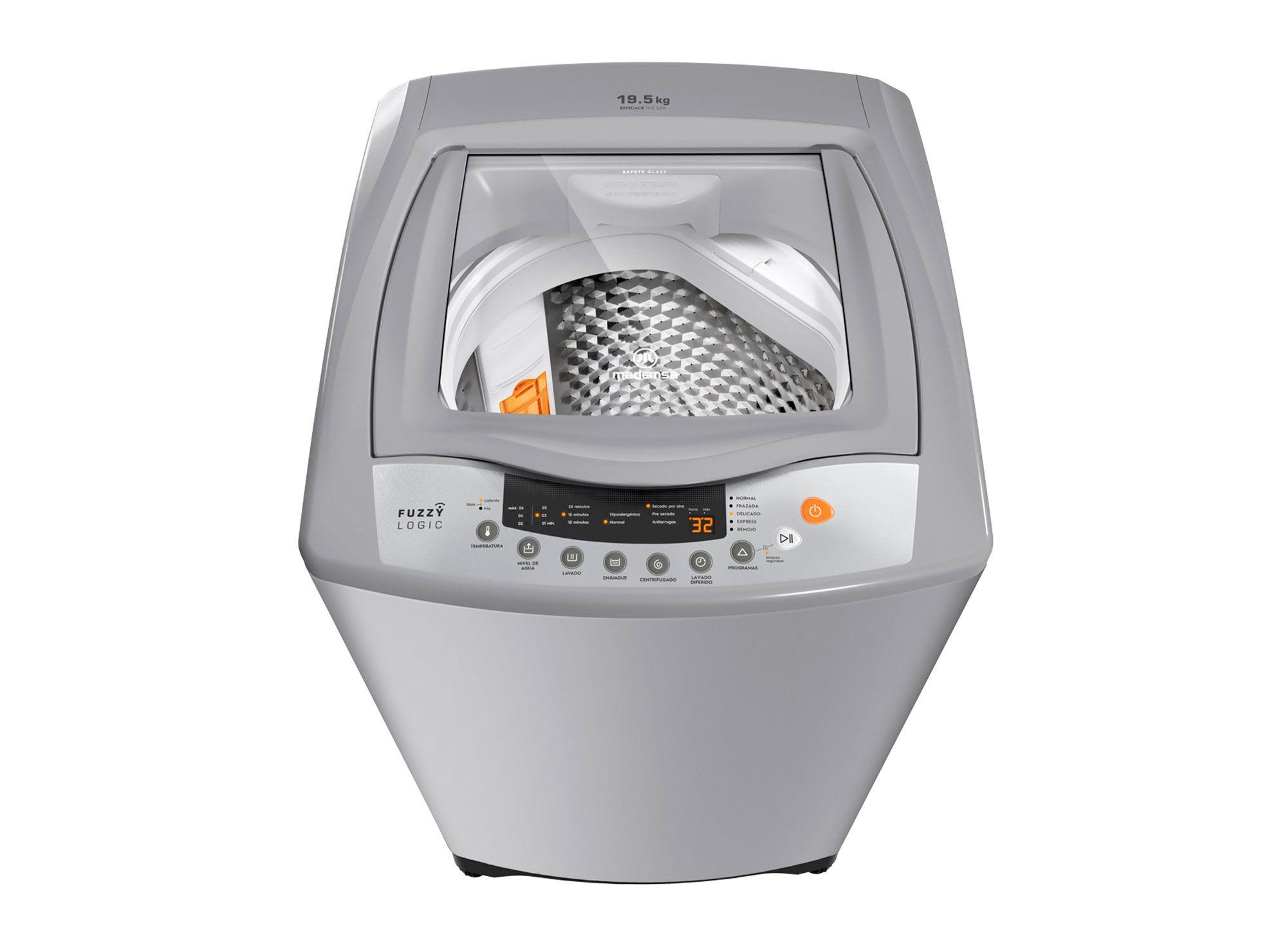 Lavadora carga superior 19,5 kg Efficace 19.5SZG silver Mademsa-2