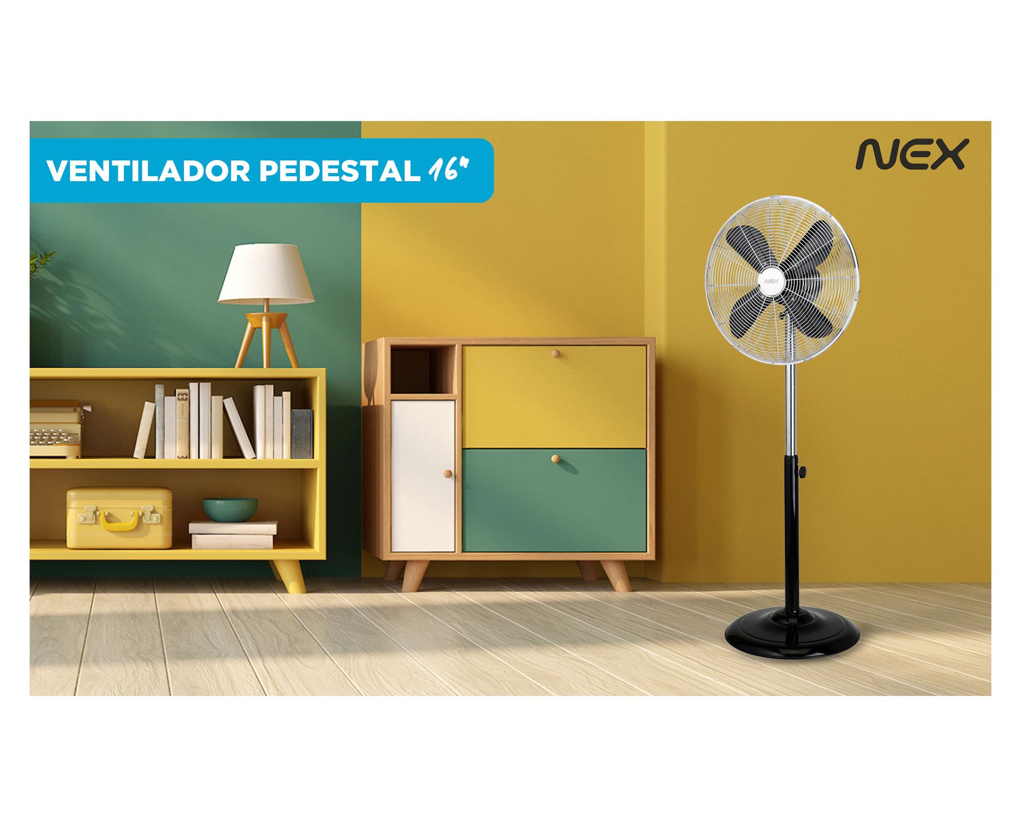 Ventilador pedestal 16'' DCP1620B negro Nex-2
