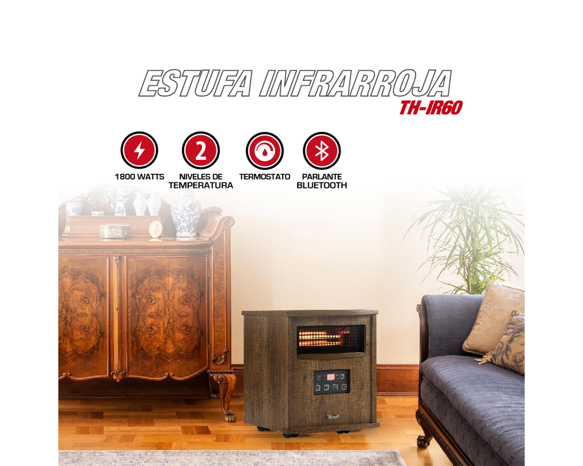 Estufa infrarroja con parlante BT TH-IR60 1800 W-1