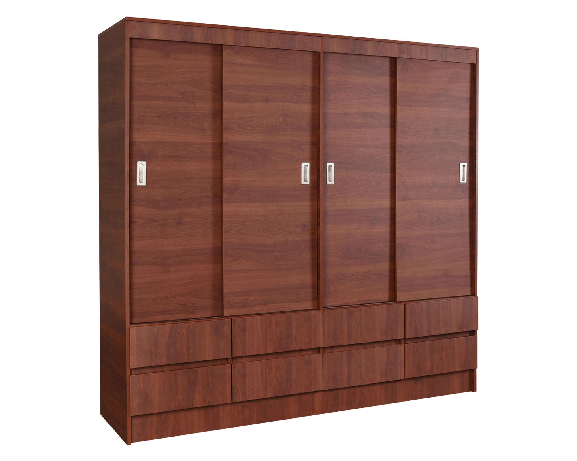 Clóset 4 puertas 8 cajones Maule cerezo Cic-1