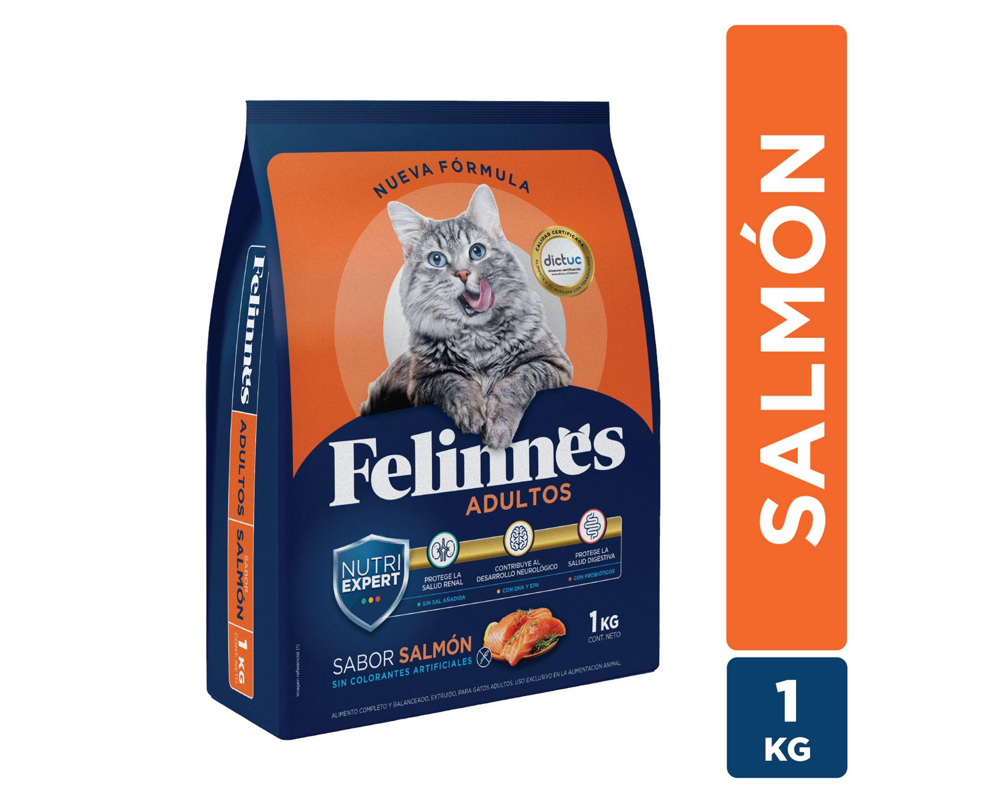 Alimento gato 1 kg salmón Premium Felinnes-2