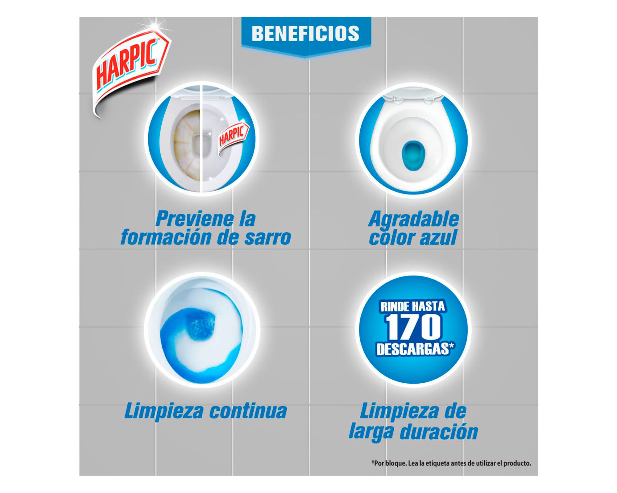 Pastilla para tanque Power ultra 5 unidades Harpic-2