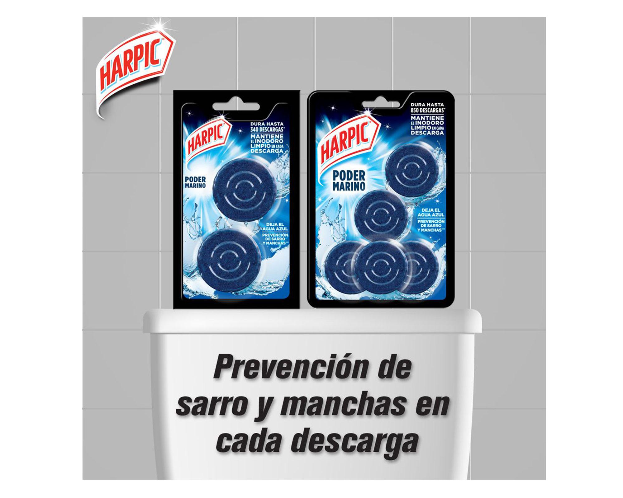 Pastilla para tanque Power ultra 5 unidades Harpic-3