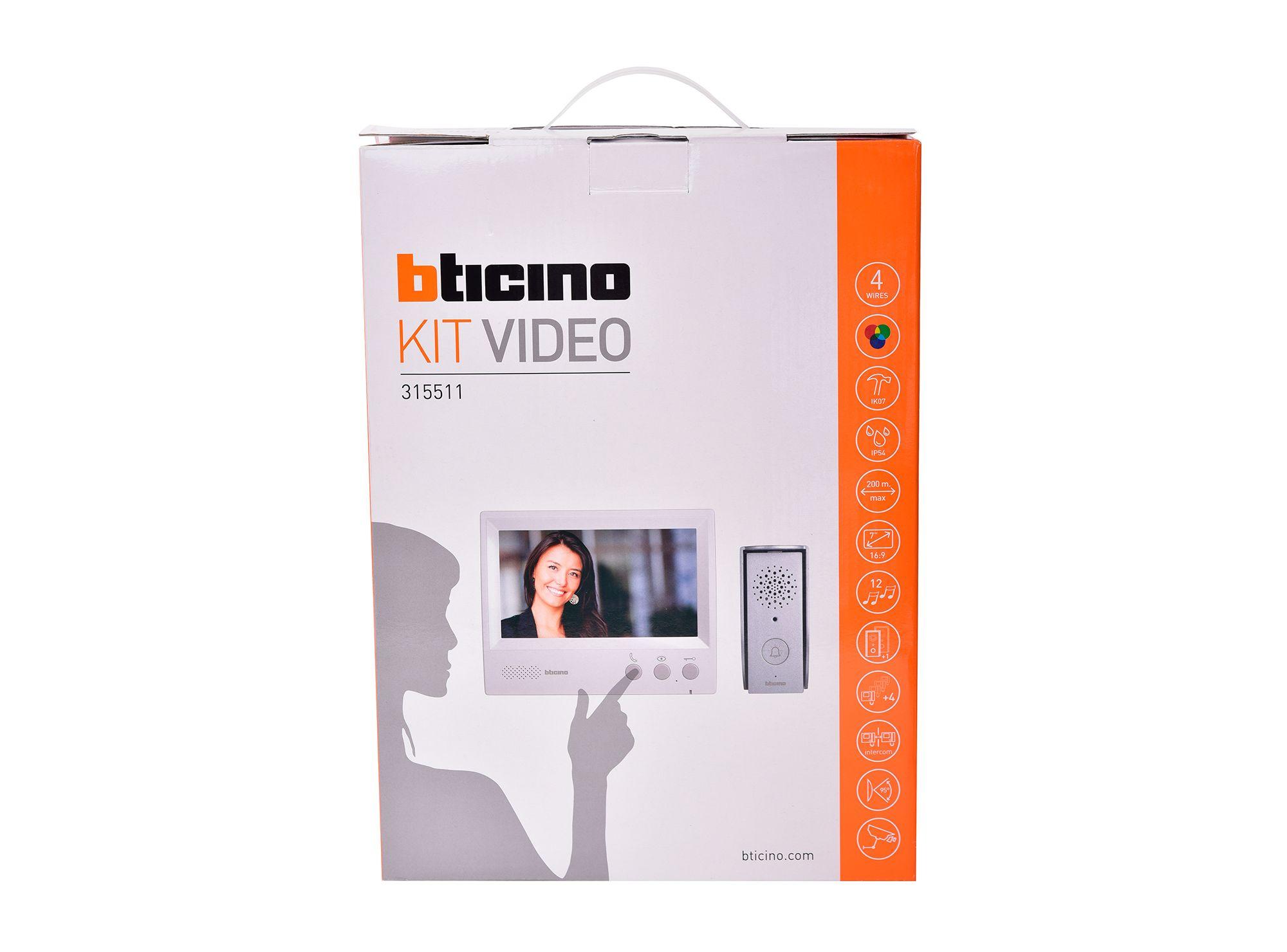 Kit videoportero 7'' 4 hilos blanco Bticino-2