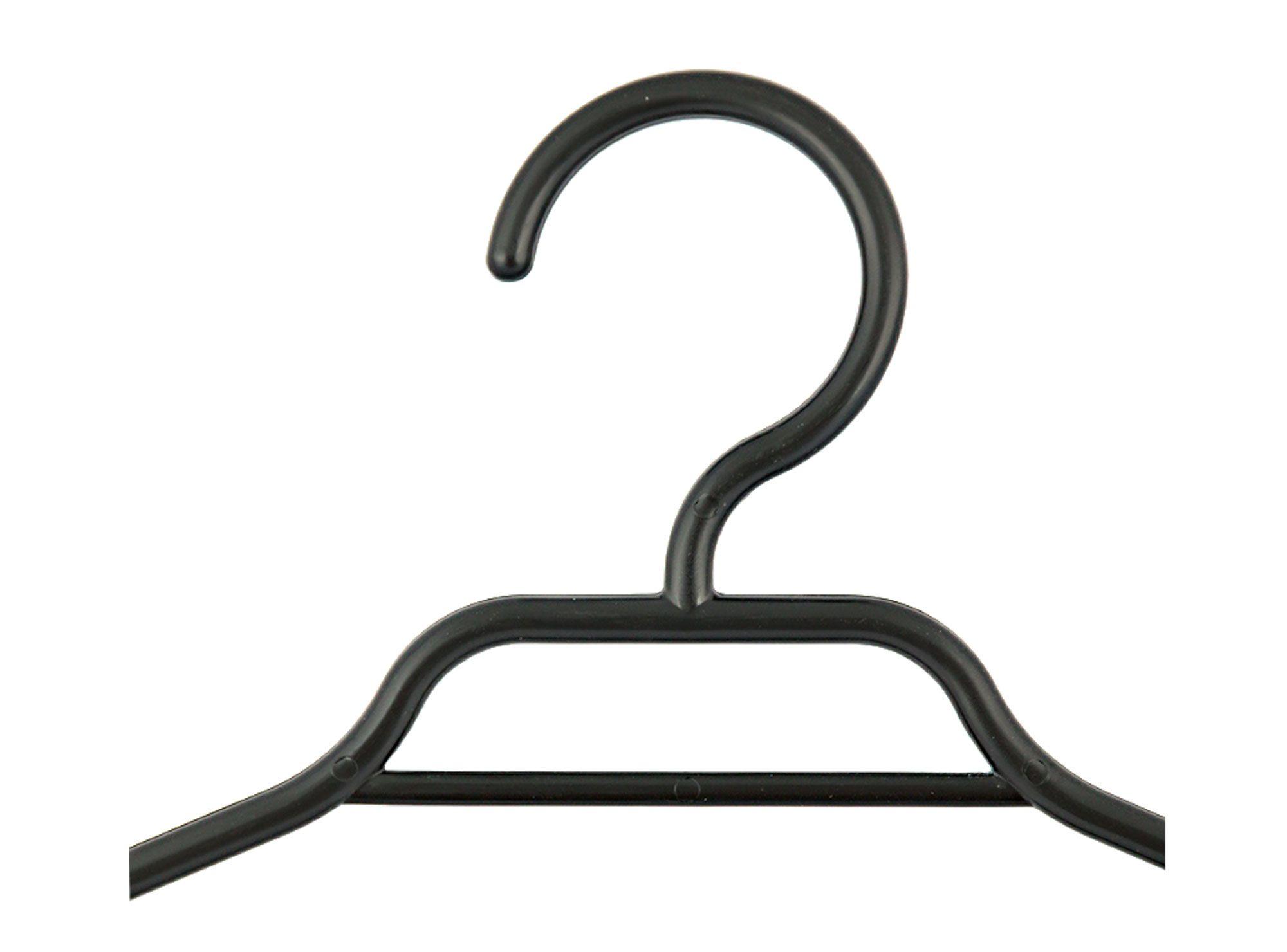 Colgador plástico negro 10 unidades Magla-3