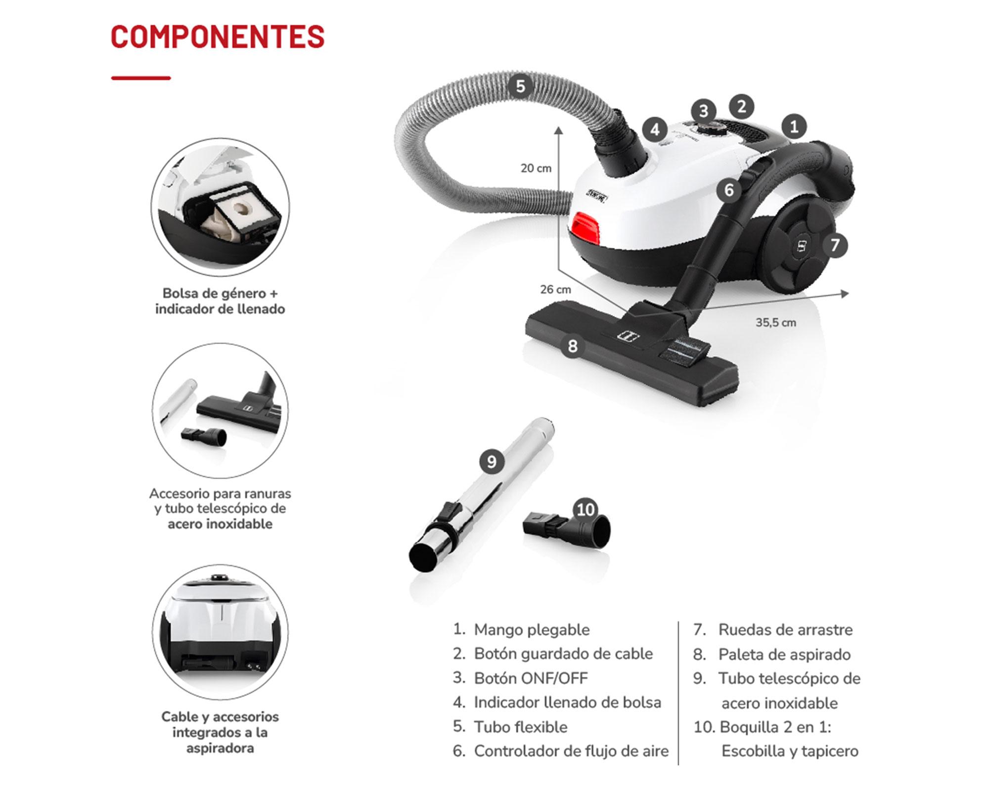 Aspiradora TH-1415 blanco 1500 W-4