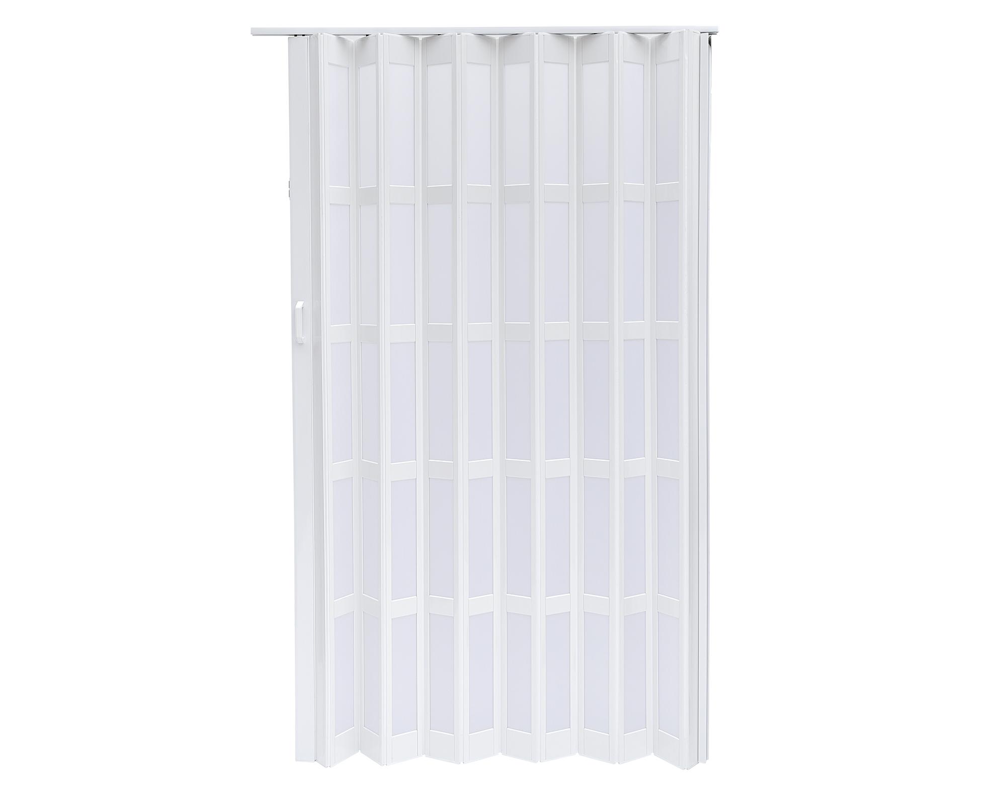 Puerta Plegable PVC 120x200 cm blanca con ventana Baldara-1