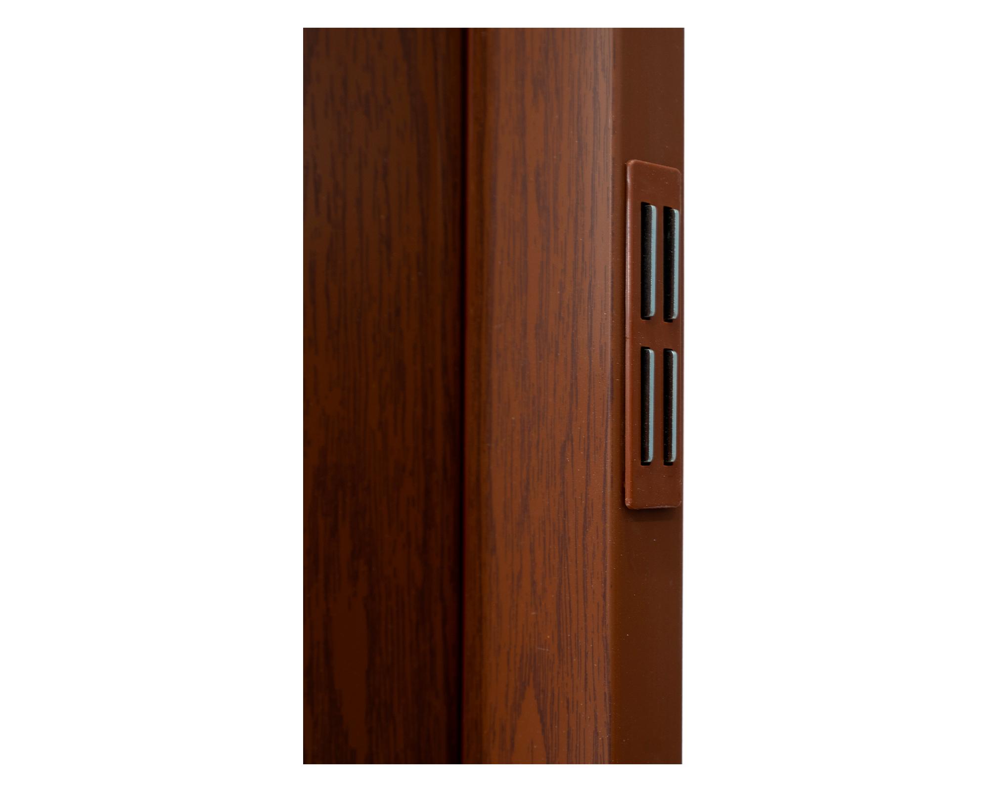 Puerta Plegable Lisa PVC café oscuro 70x200 cm-2