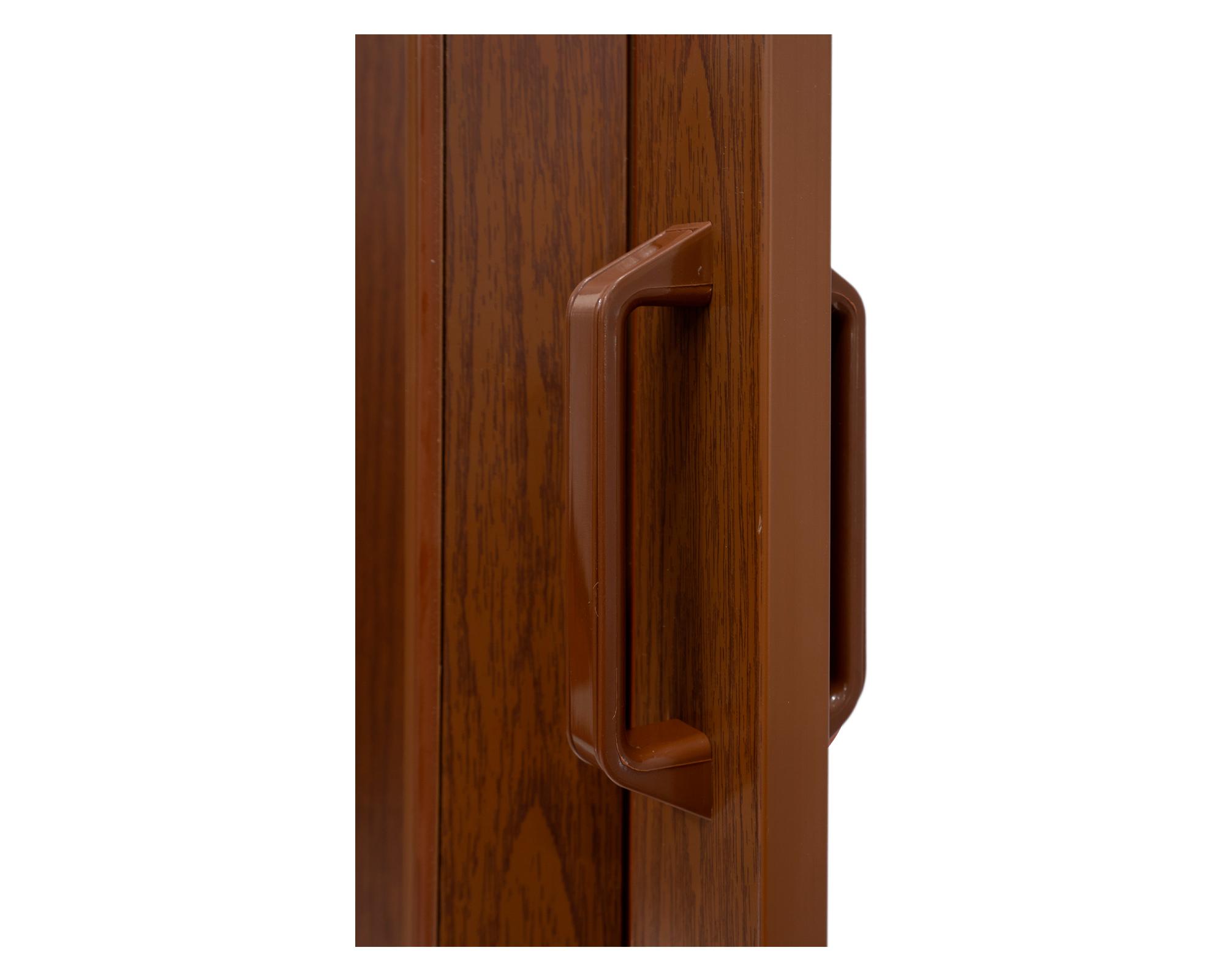 Puerta Plegable Lisa PVC café oscuro 70x200 cm-4