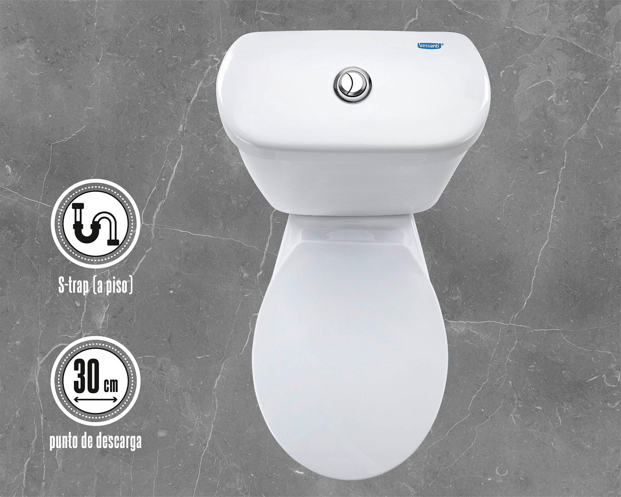 Sanitario 30 cm Turner 2 piezas-4