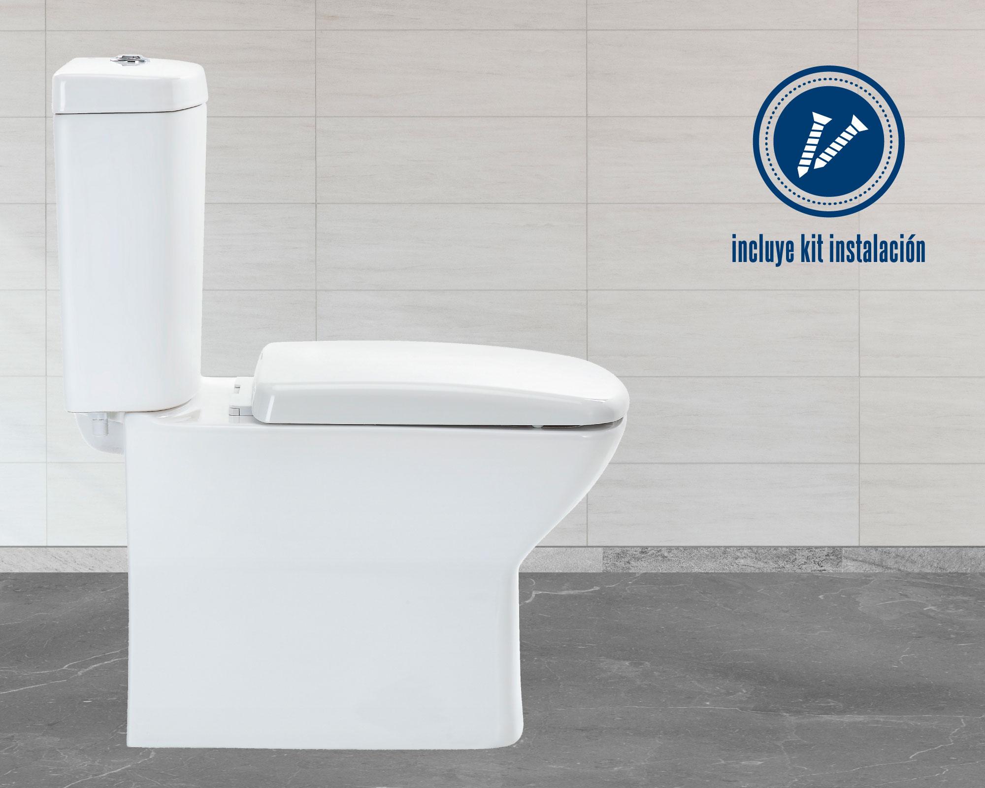 Sanitario 30 cm Dual flush asiento cierre suave Van rijn 2 piezas-6