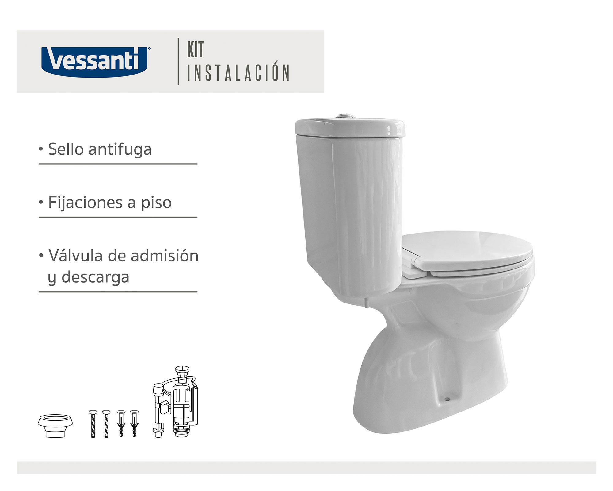 Two piece 20 cm asiento cierre suave Bali blanco-4