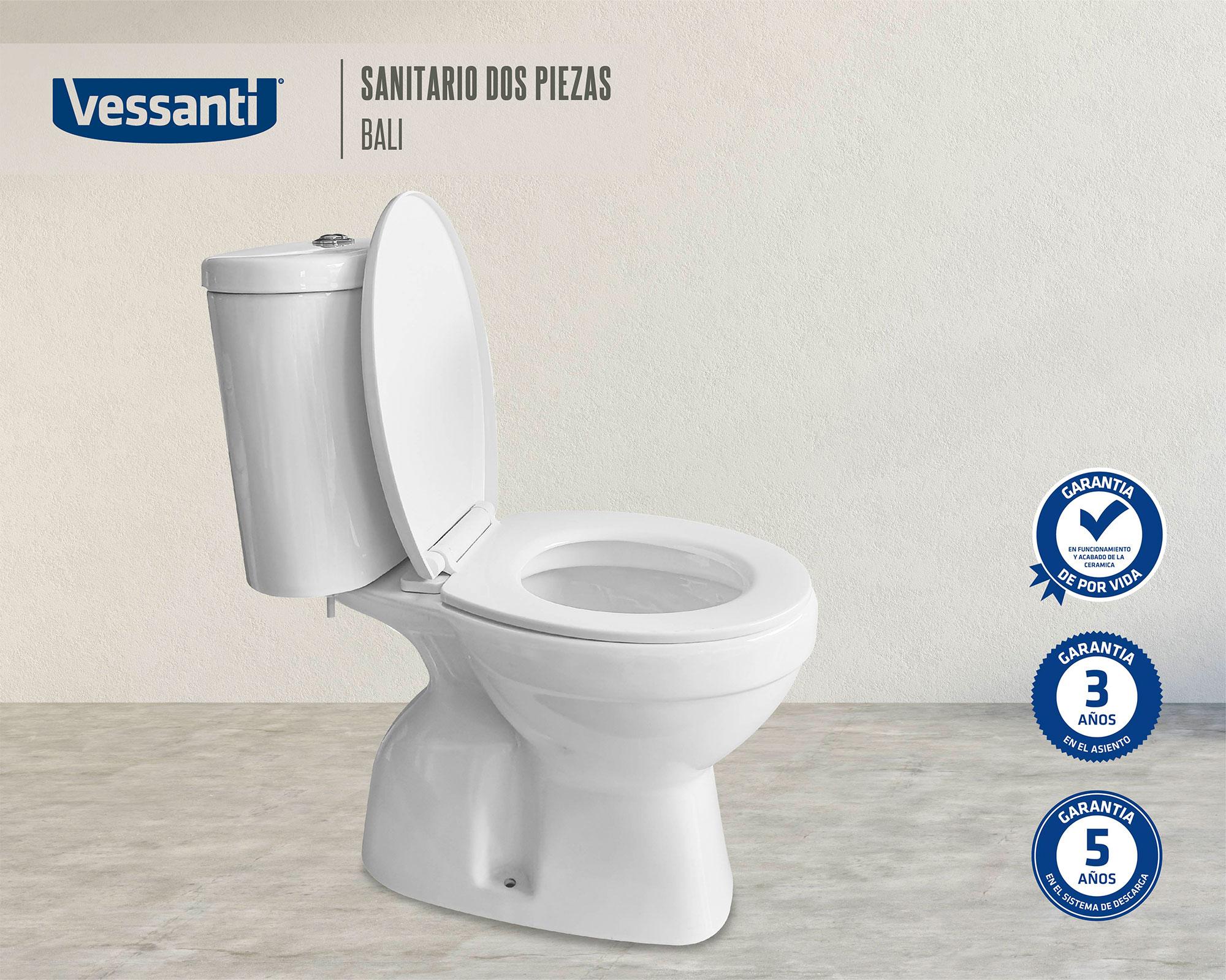 Two piece 20 cm asiento cierre suave Bali blanco-1