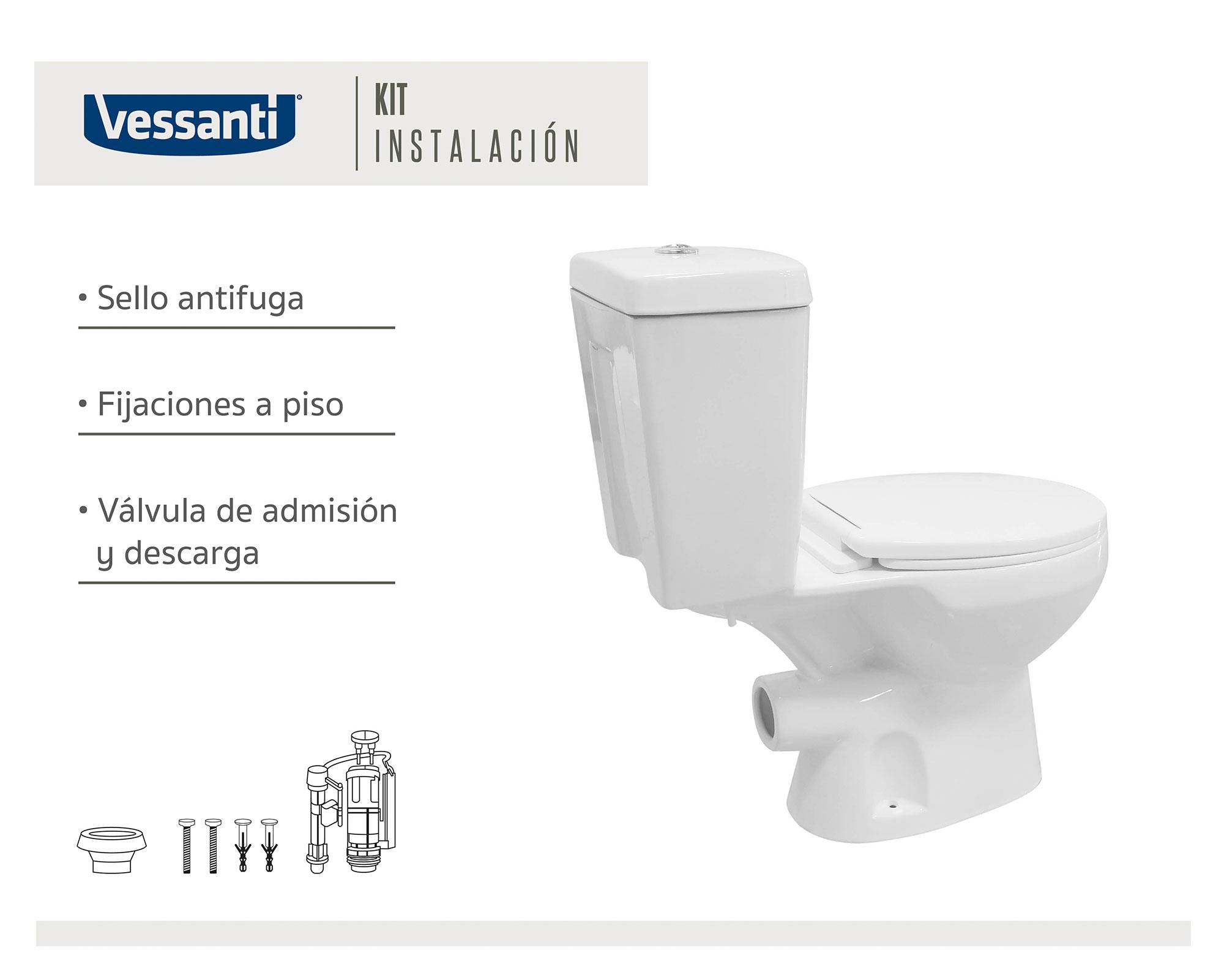 Sanitario 18 cm asiento cierre suave Aure blanco 2 piezas-4