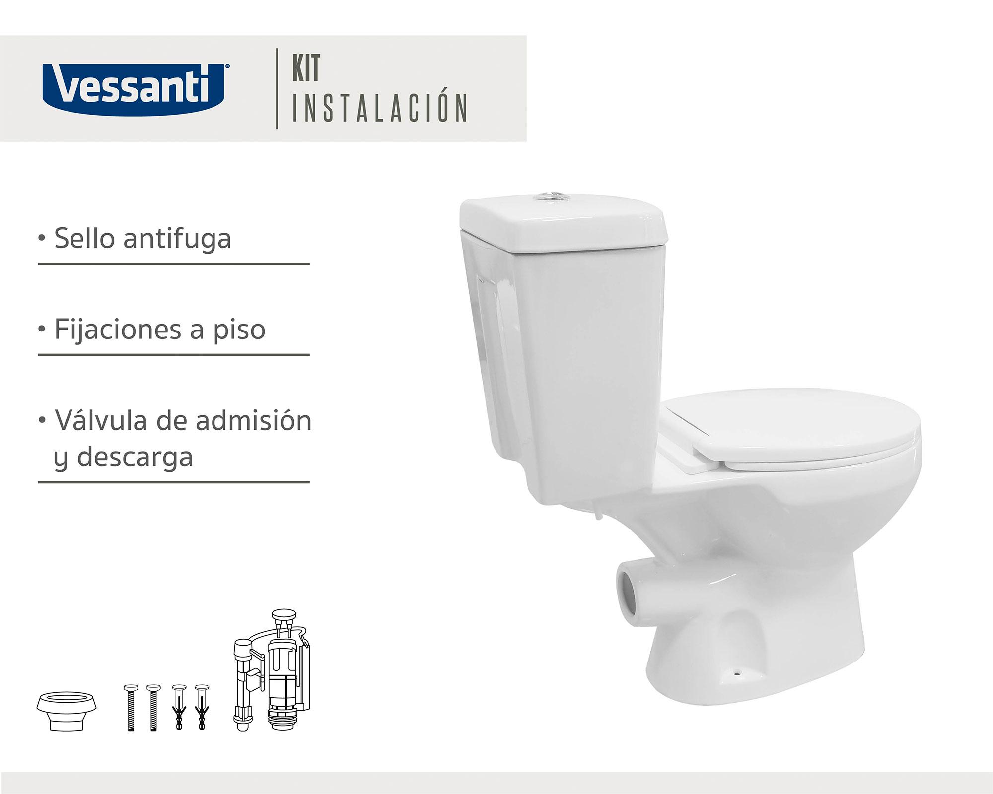 Sanitario 18 cm asiento cierre suave Aure blanco 2 piezas-5