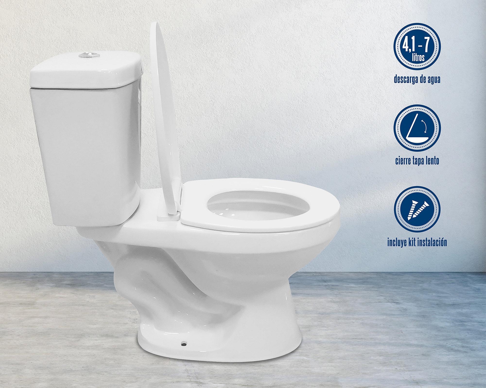 Sanitario 30 cm dual flush asiento cierre suave Agne 2 piezas-4