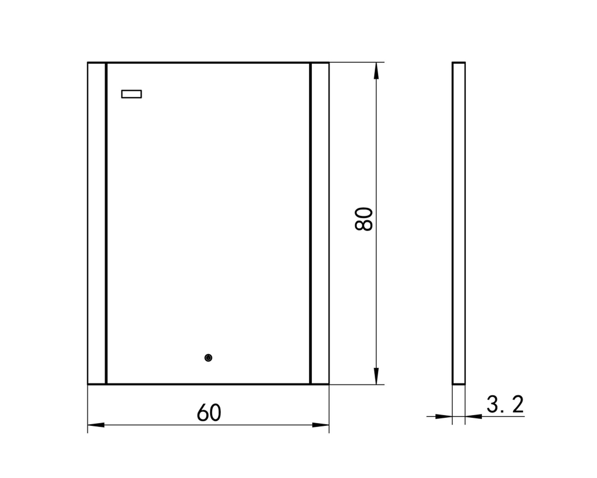 Espejo 80x60 cm Side frame Vessanti-2
