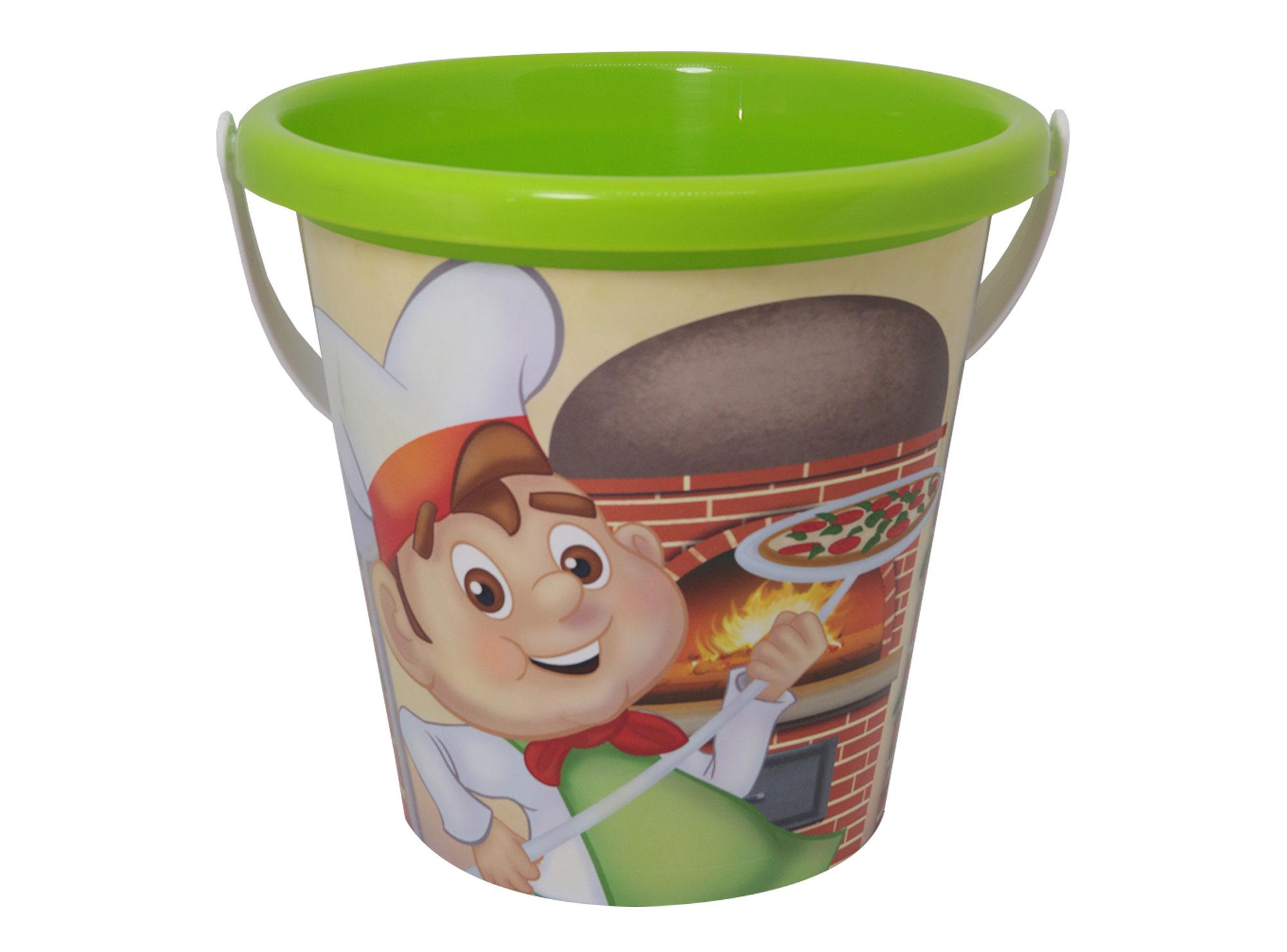 Balde playa infantil 7 piezas Pizza friends-4