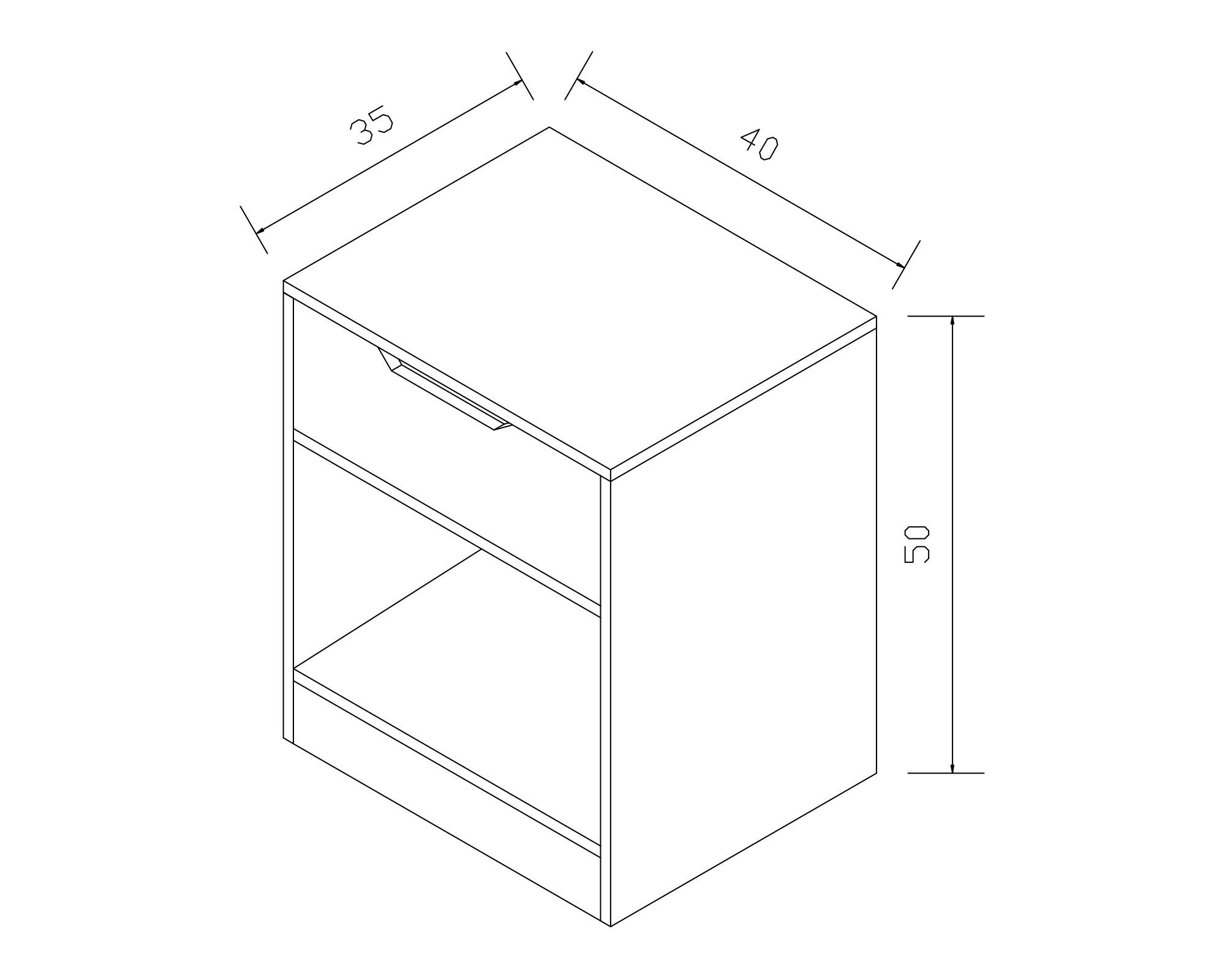 Velador 1 cajón ceniza M+Design-4