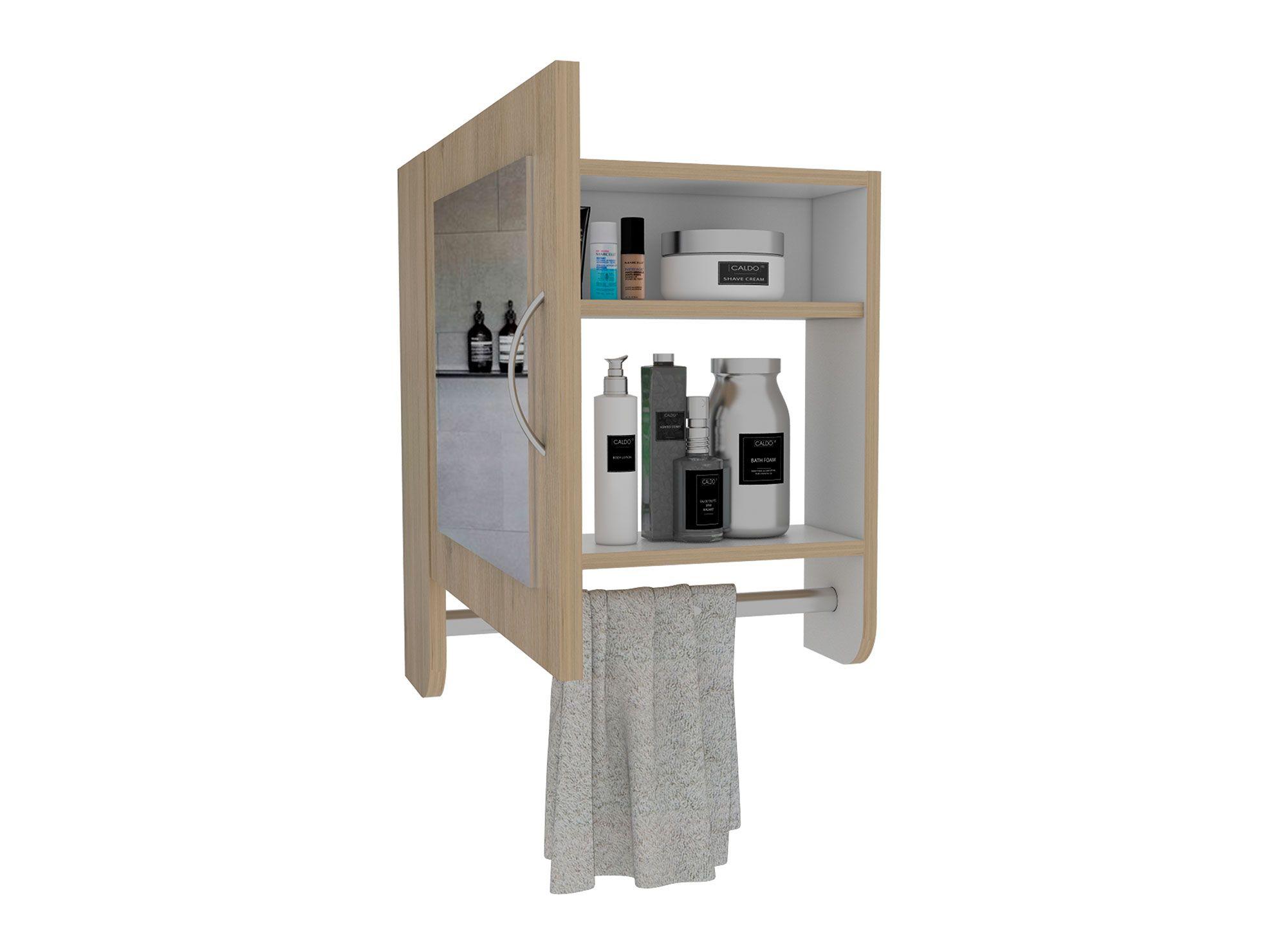 Botiquín 1 puerta Bath 300 rovere/blanco TuHome-3