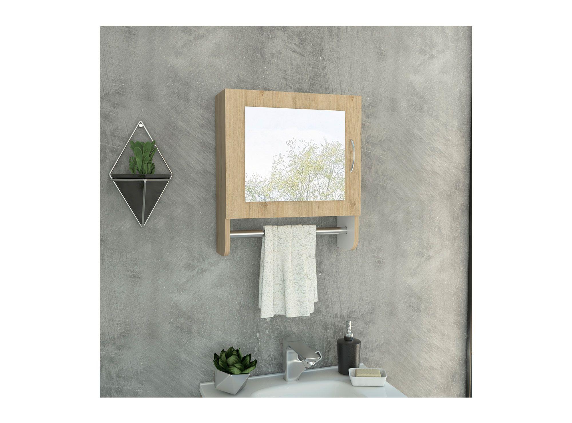 Botiquín 1 puerta Bath 300 rovere/blanco TuHome-4