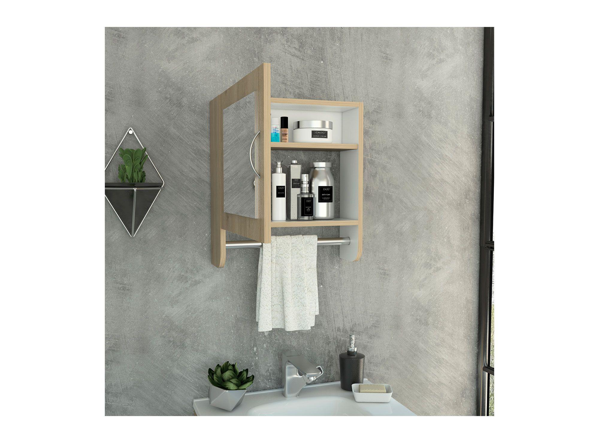 Botiquín 1 puerta Bath 300 rovere/blanco TuHome-5