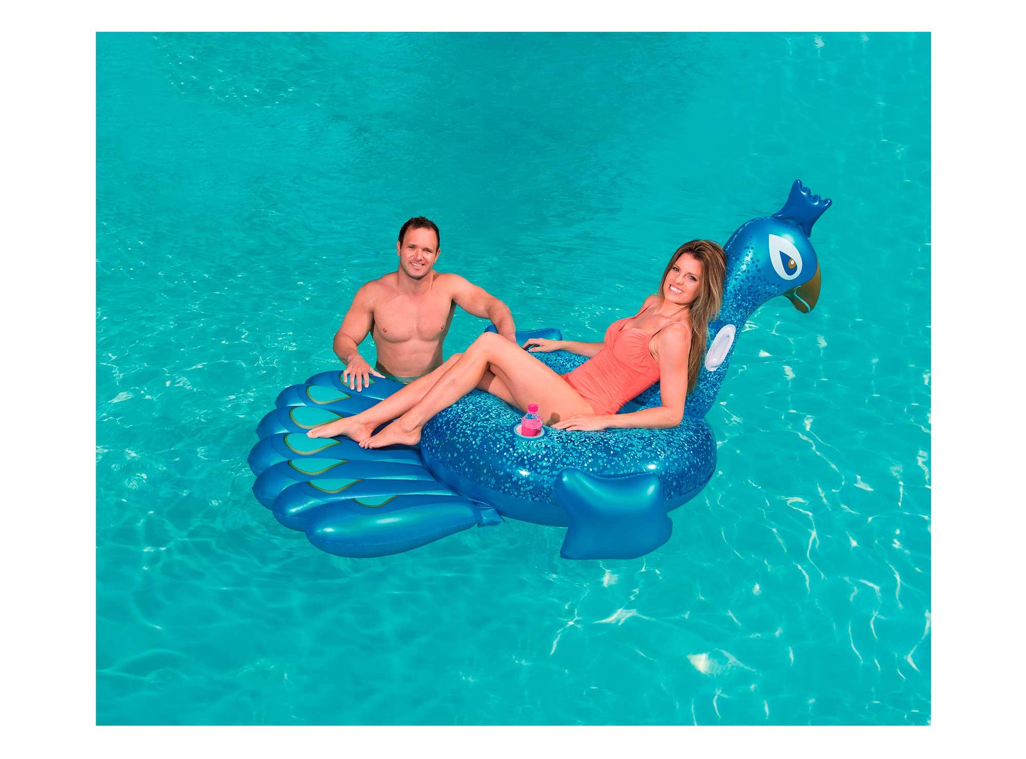 Flotador isla Pretty peacock Bestway-7