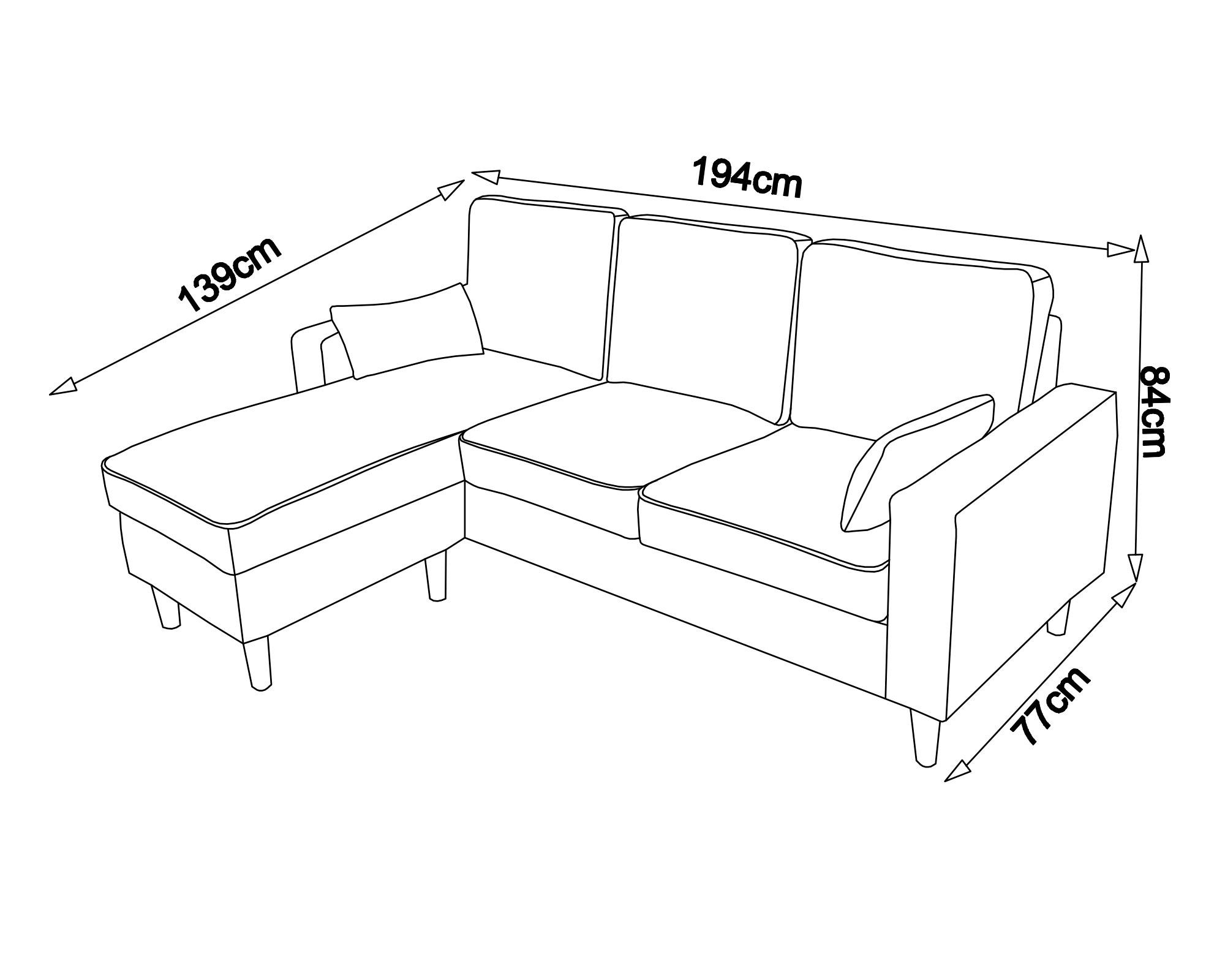 Sofá seccional gris oscuro M+Design-4