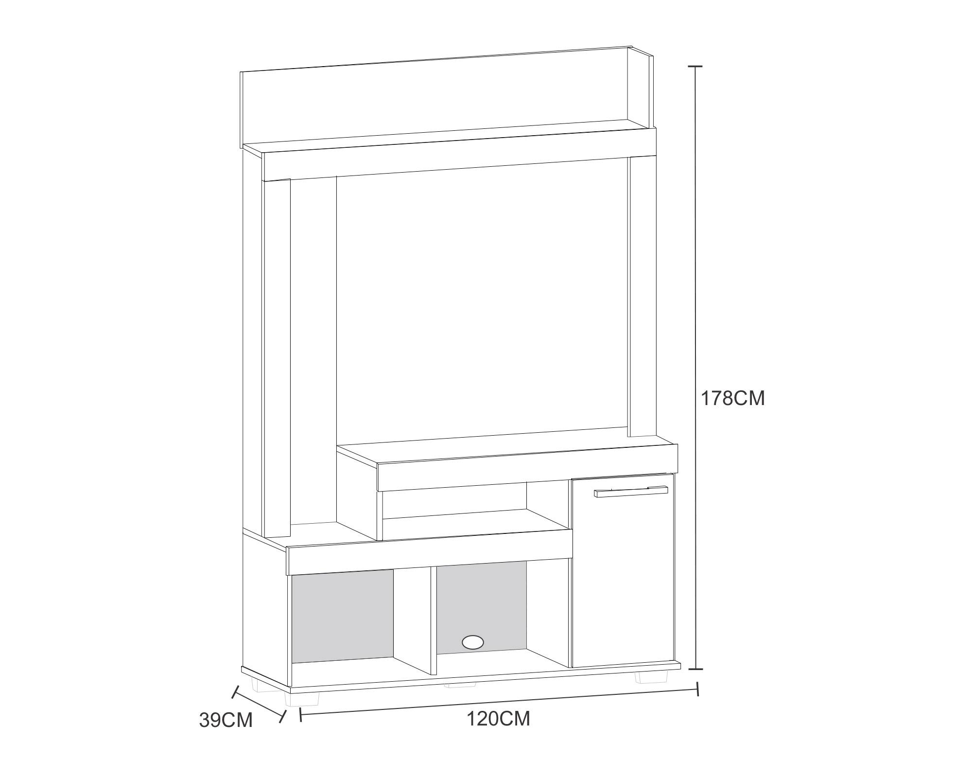 Centro de entretenimiento Malbec malbec acetinado M+Design-3